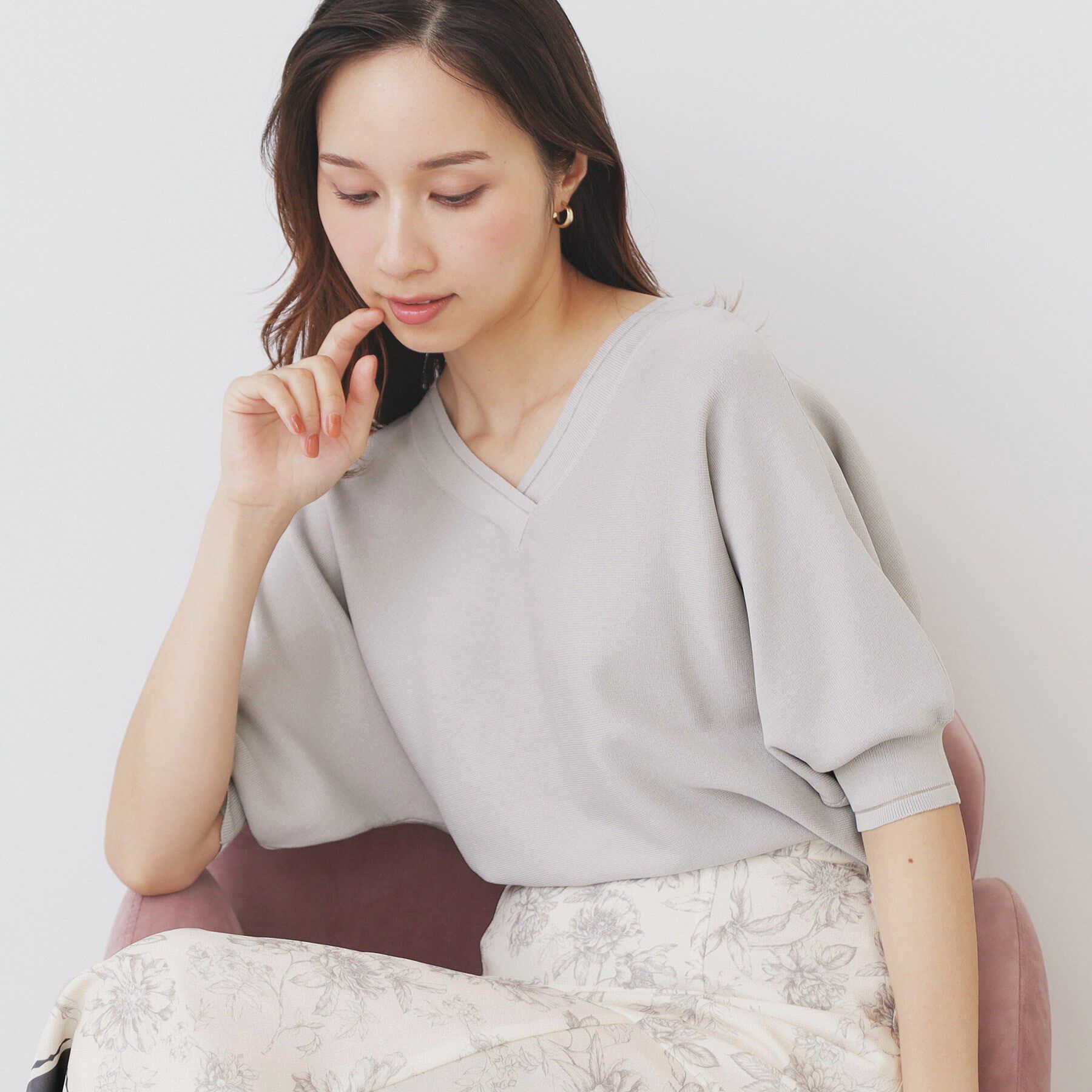 index「《5色展開》前後2WAY ドルマンスリーブニット【UVケア/抗ピル/洗濯機洗い可】」|ニット・セーター|