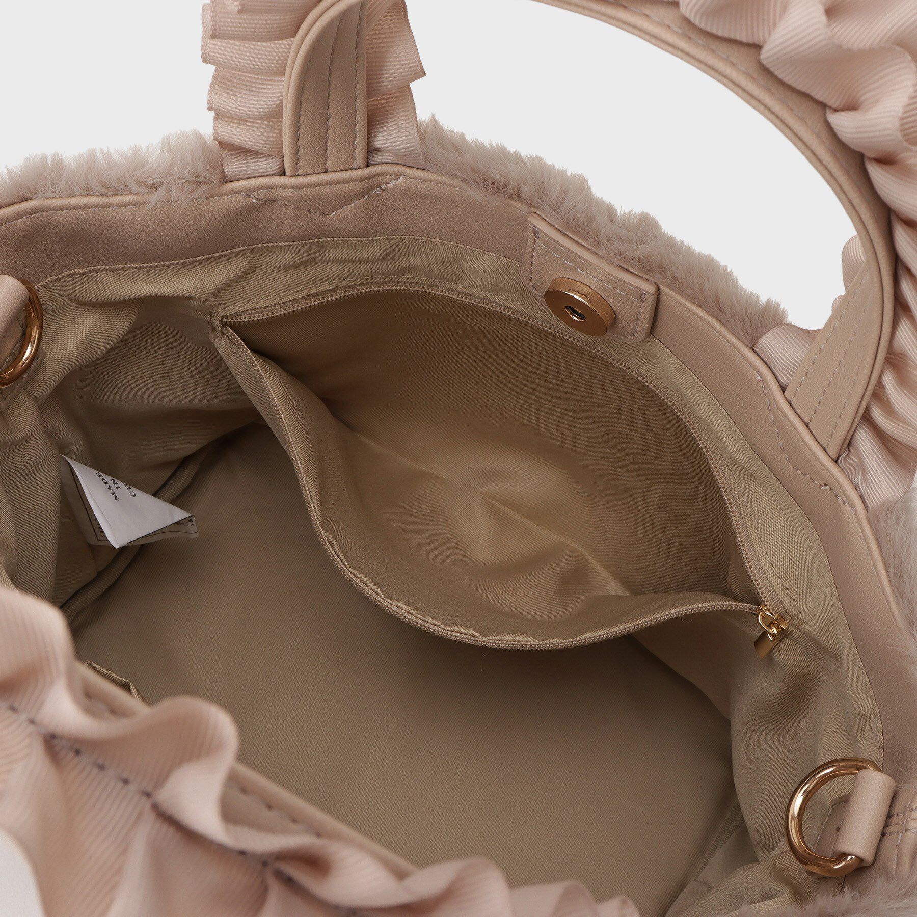 index「フリルハンドル フェイクファーミドルトートバッグ」|トートバッグ|