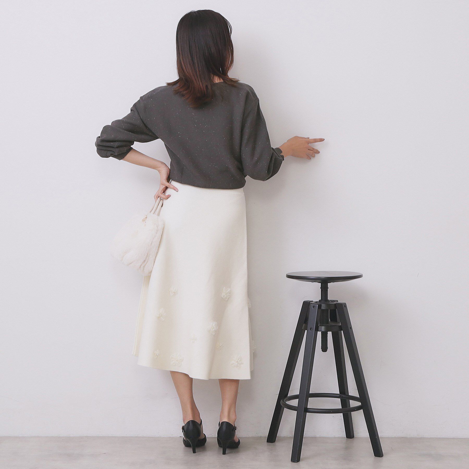 index「ラメガーター編みボートネックニット【洗濯機OK】《8col/XS～LL》」|ニット・セーター|