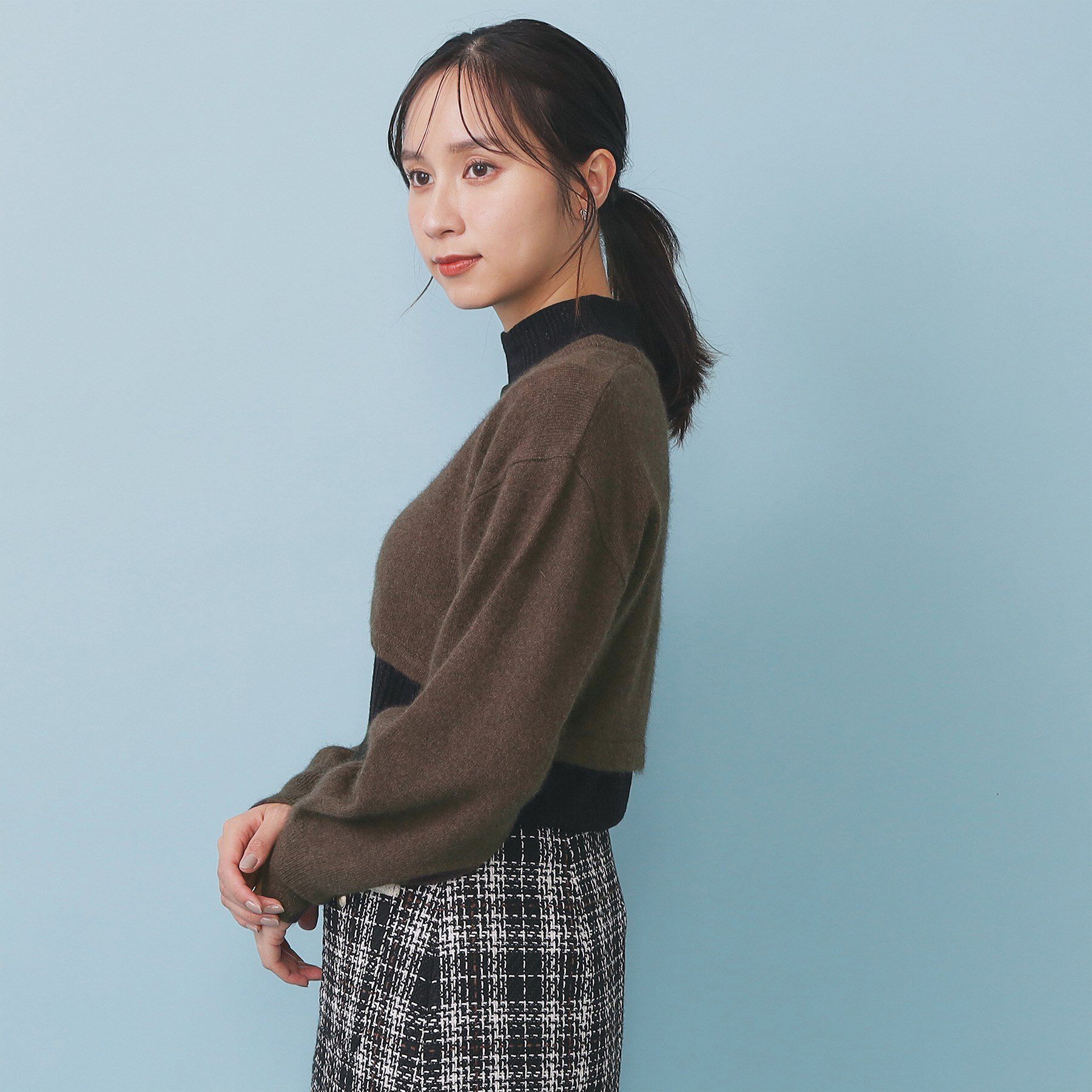 index「ハート釦ニットボレロ/アンサンブル対応【洗える】」|カーディガン|