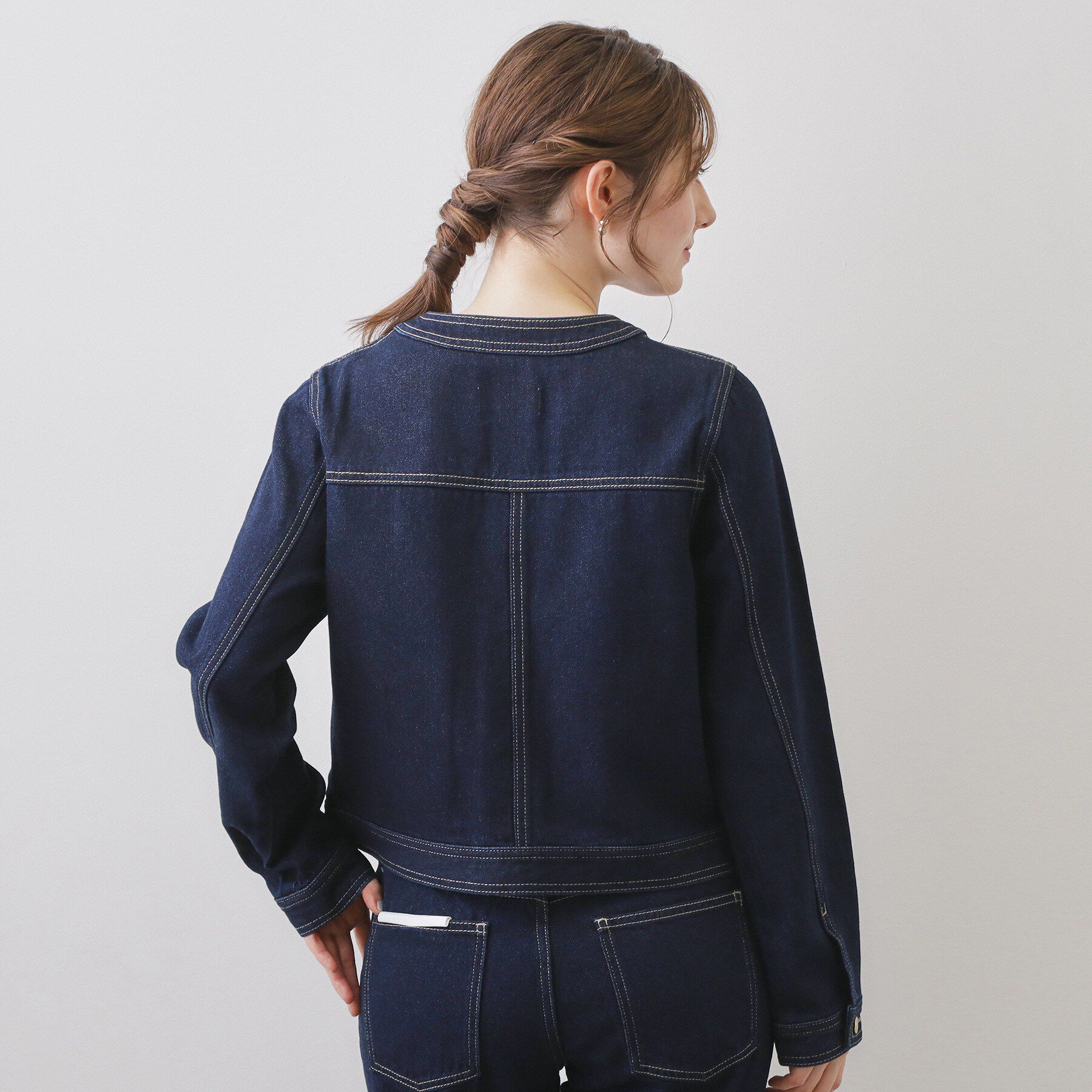 index「ミニマルノーカラーデニムジャケット【洗濯機OK】」|デニムジャケット|