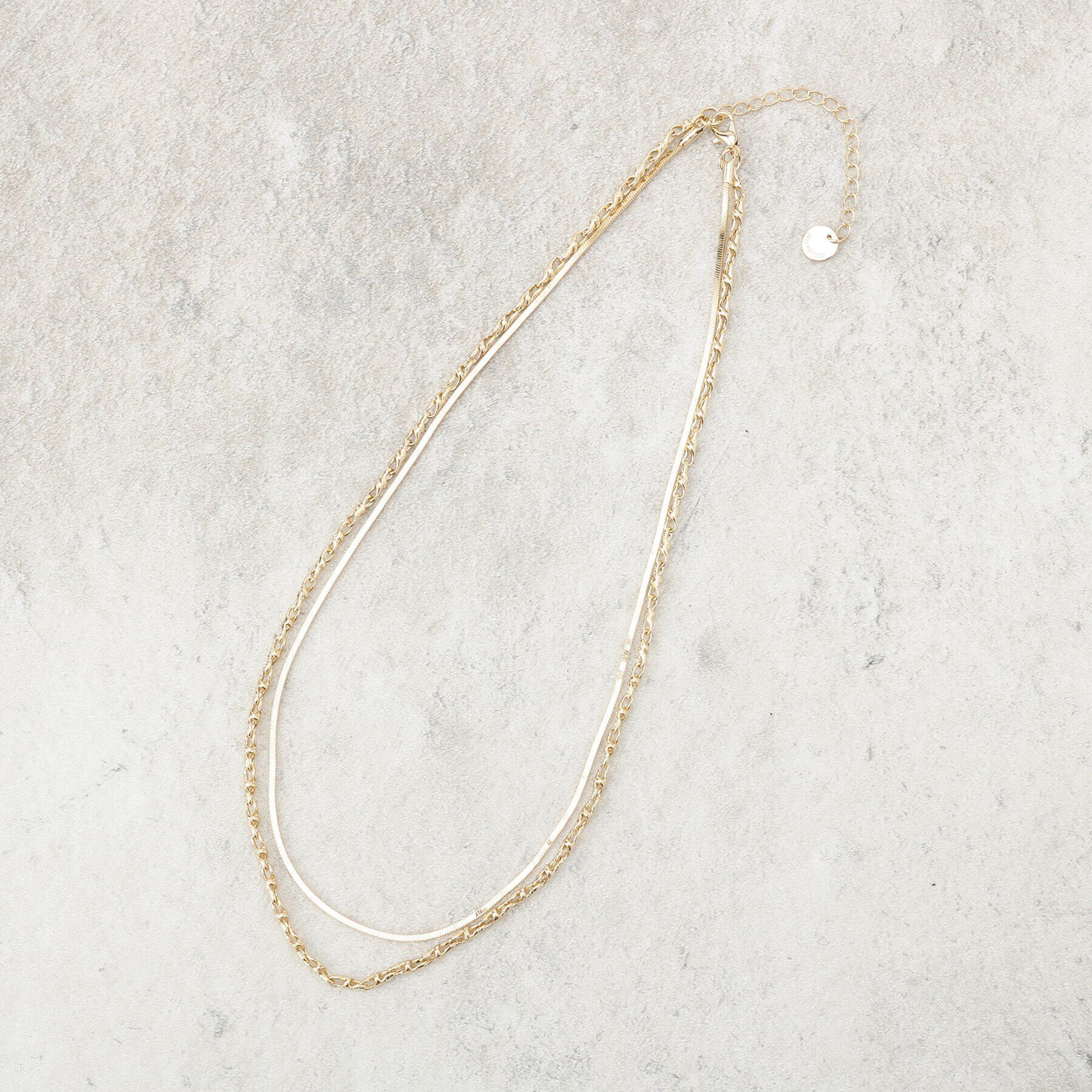 OPAQUE.CLIP「2連チェーンネックレス」|ネックレス|ゴールド(007)