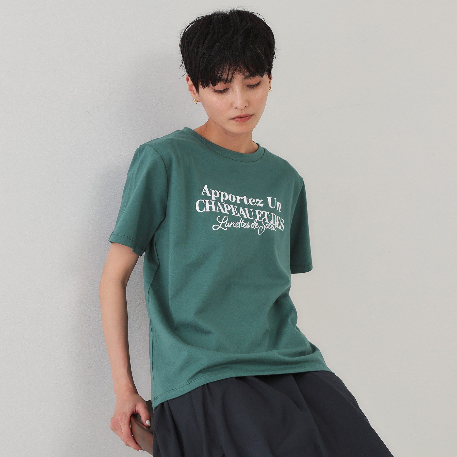 OPAQUE.CLIP「サーフロゴTシャツ【洗濯機洗い可】」|Tシャツ・カットソー|