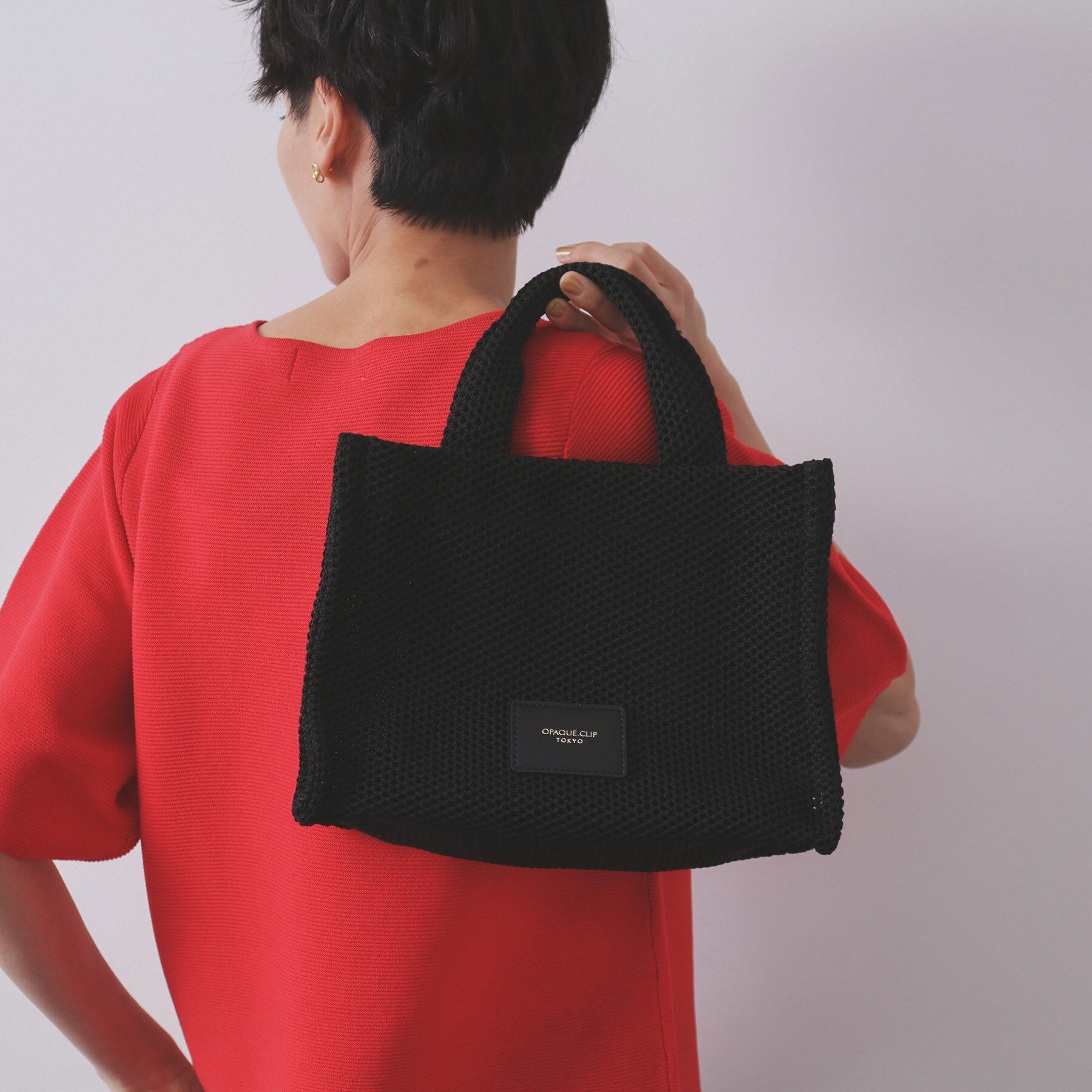 OPAQUE.CLIP「【2WAY】メッシュスクエアミドルトートバッグ」|トートバッグ|
