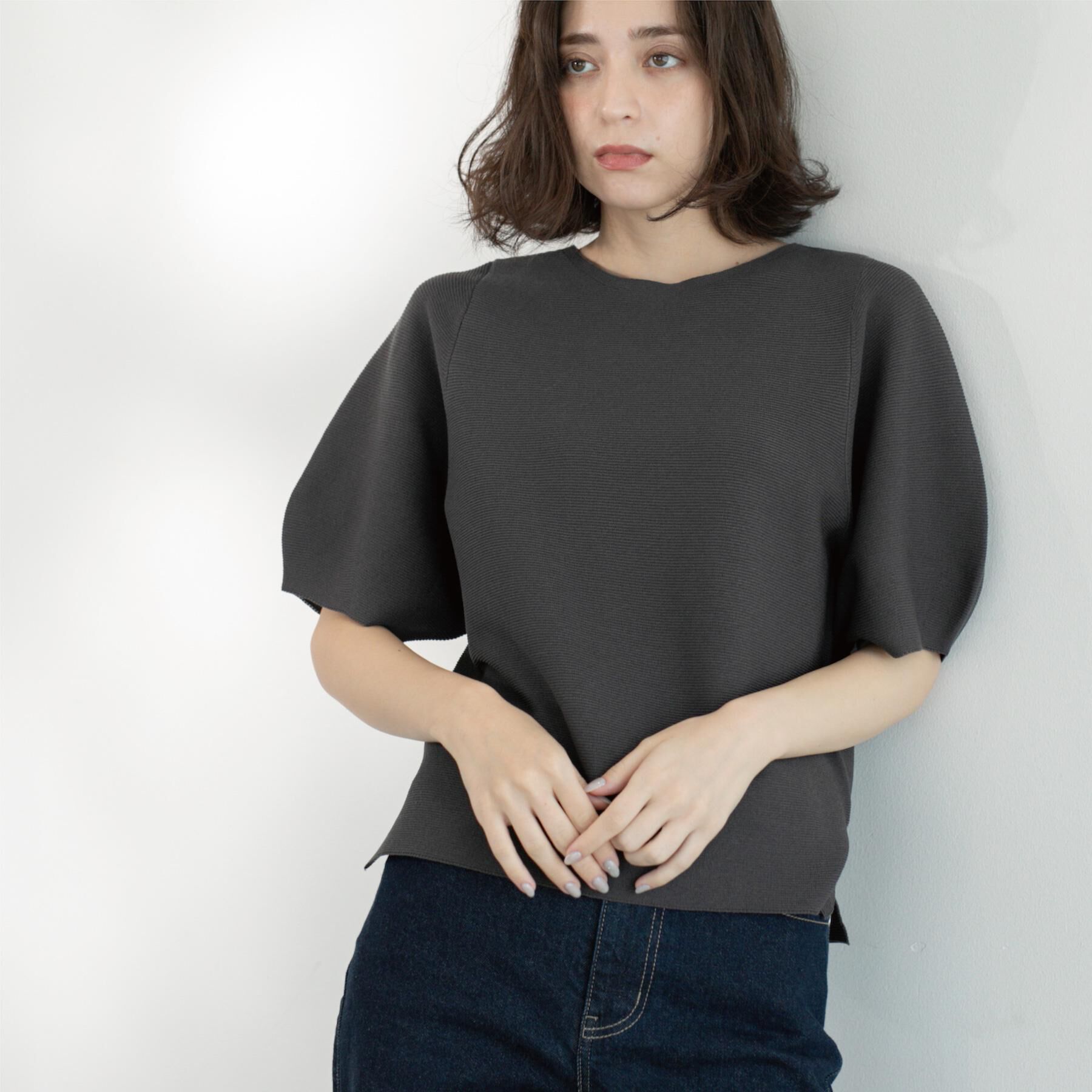 OPAQUE.CLIP「ガーターボリュームスリーブニット【UVケア/洗濯機洗い可】」|ニット・セーター|