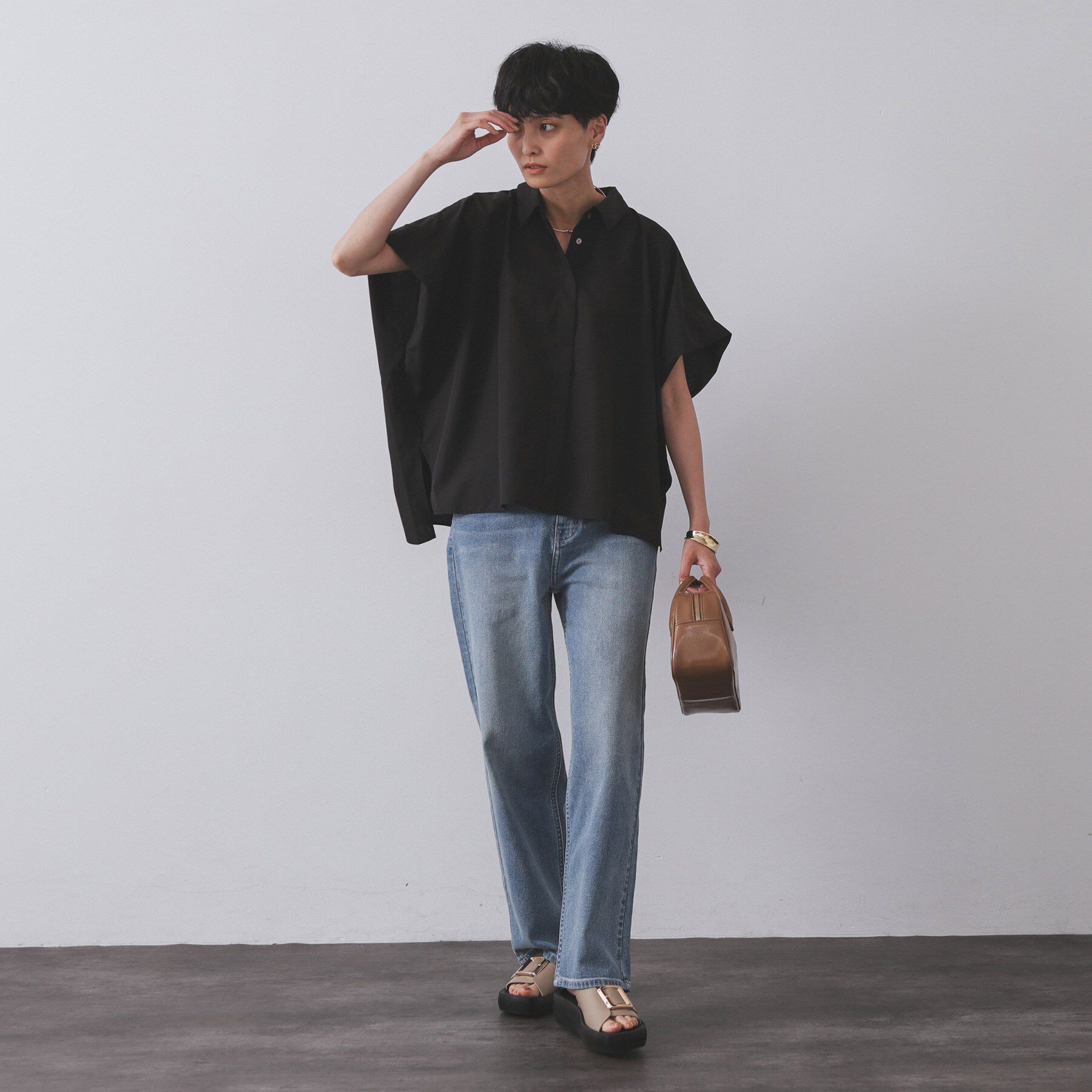 OPAQUE.CLIP「《andGIRL掲載》リラクシーシャツ【洗濯機洗い可】」|シャツ・ブラウス|