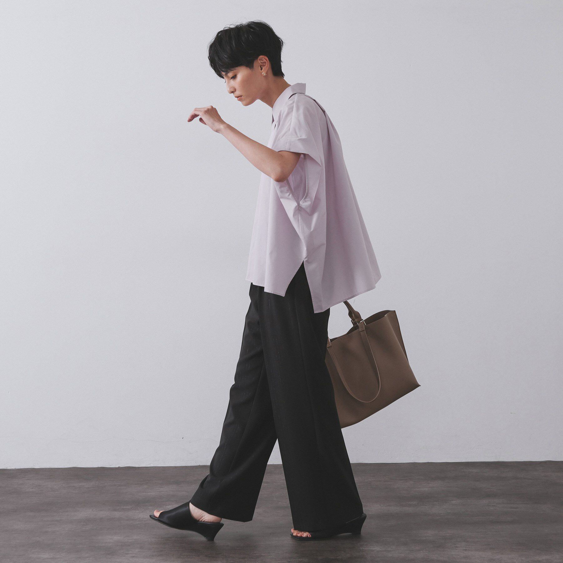 OPAQUE.CLIP「《andGIRL掲載》リラクシーシャツ【洗濯機洗い可】」|シャツ・ブラウス|