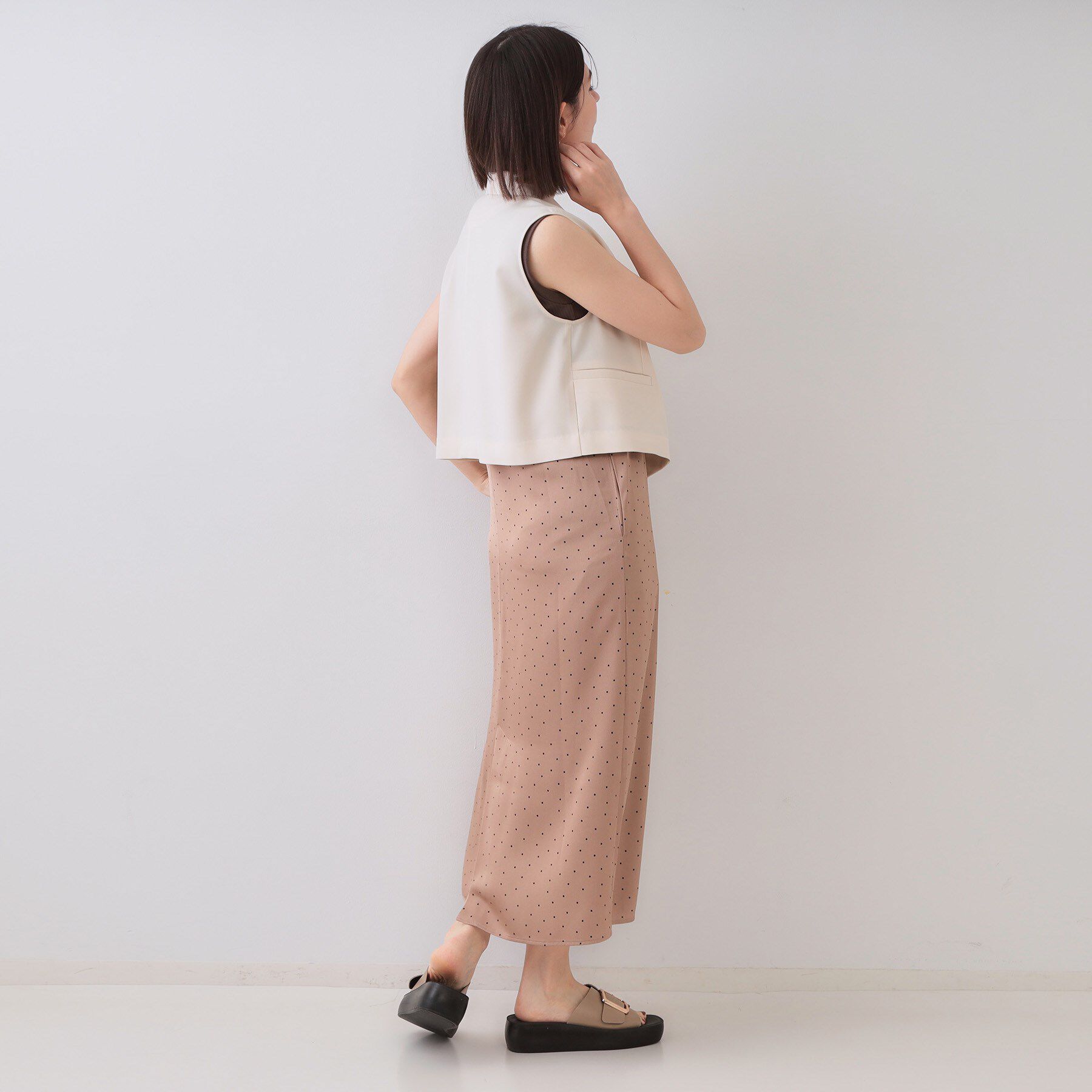 OPAQUE.CLIP「ショートテーラードジレ【接触冷感/洗濯機洗い可】」|ベスト・ジレ|