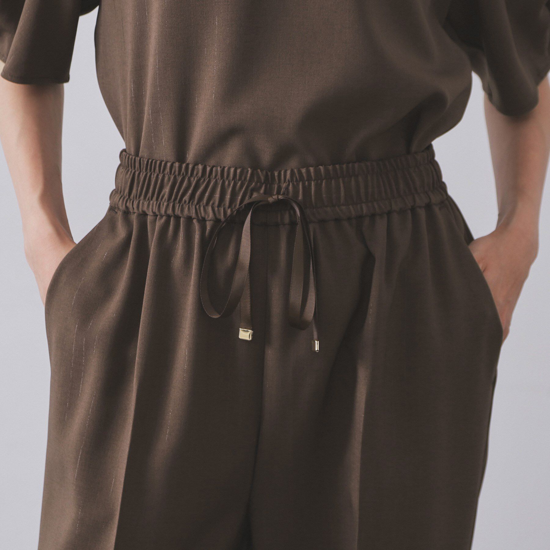 OPAQUE.CLIP「ラメストライプイージーワイドパンツ/セットアップ可【洗濯機洗い可/防シワ/吸水速乾】」|その他|