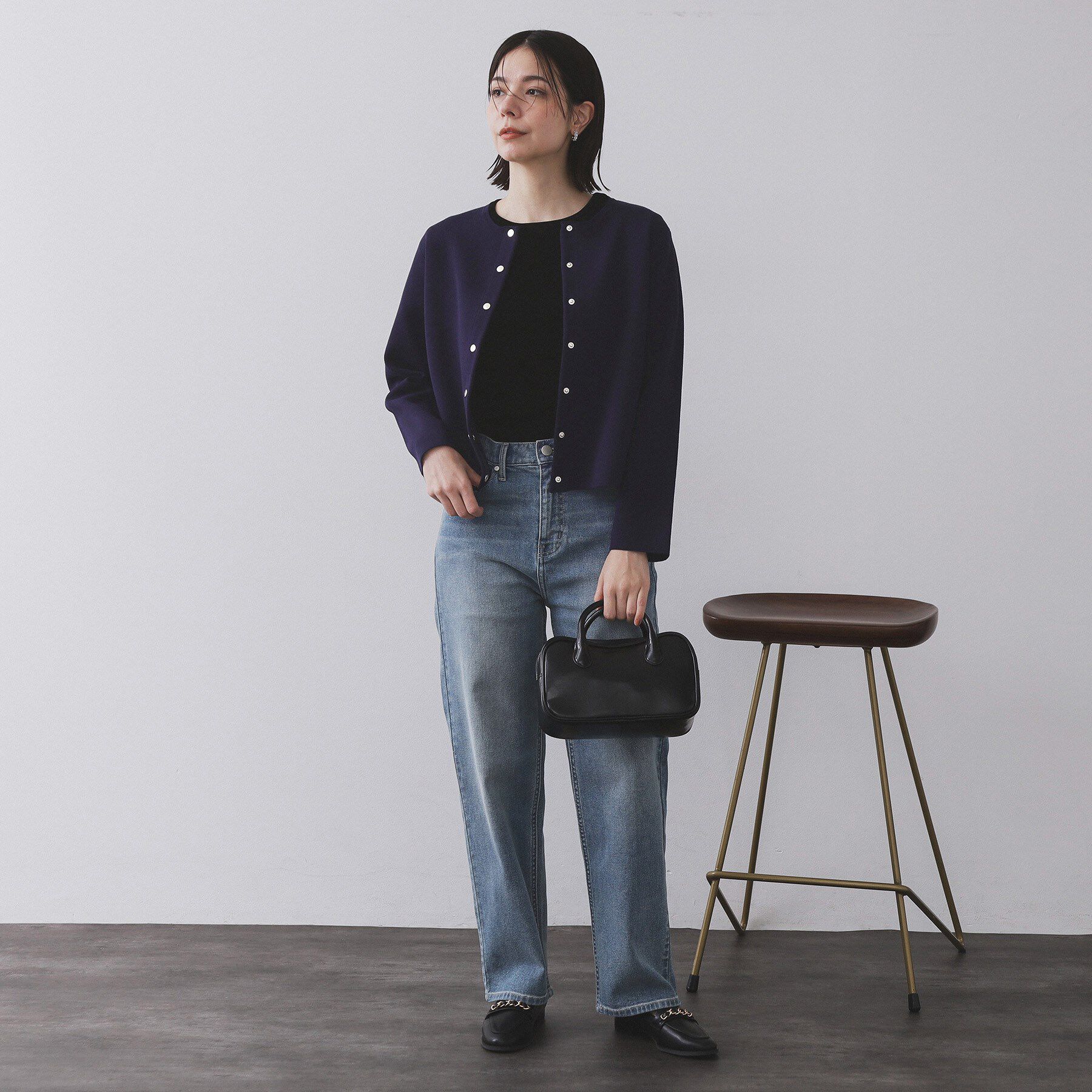 OPAQUE.CLIP「スナップボタンニットカーディガン【UVケア/洗濯機OK】《6col/S～LL》」|カーディガン|