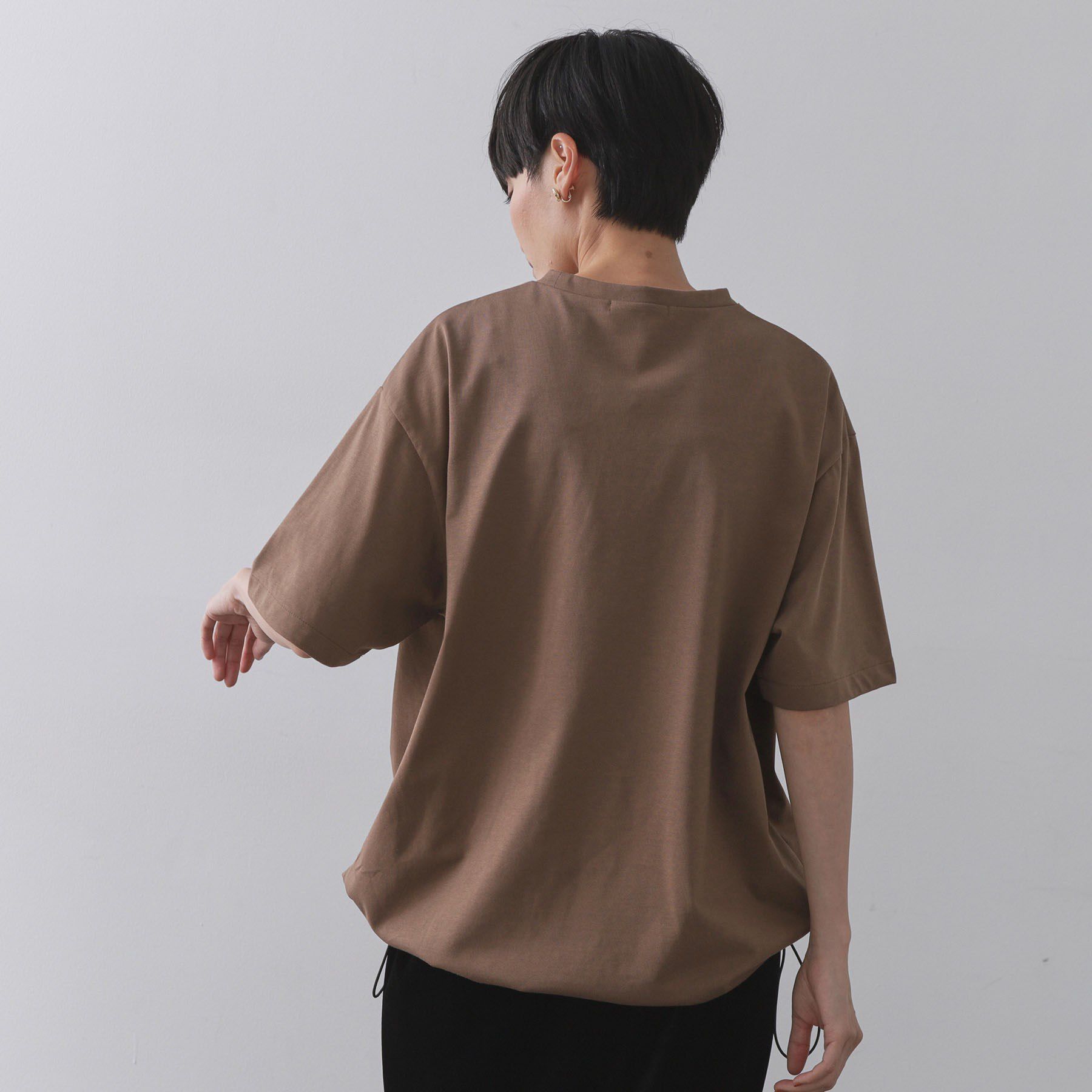 OPAQUE.CLIP「裾ドロストTシャツ【洗濯機洗い可】」|Tシャツ・カットソー|