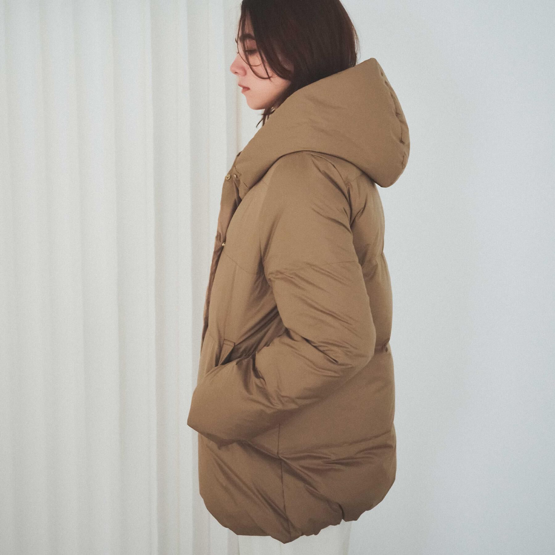 OPAQUE.CLIP「撥水フードミドルダウンコート【防風/抗菌防臭/洗濯機OK】《S～LL》」|ダウン|