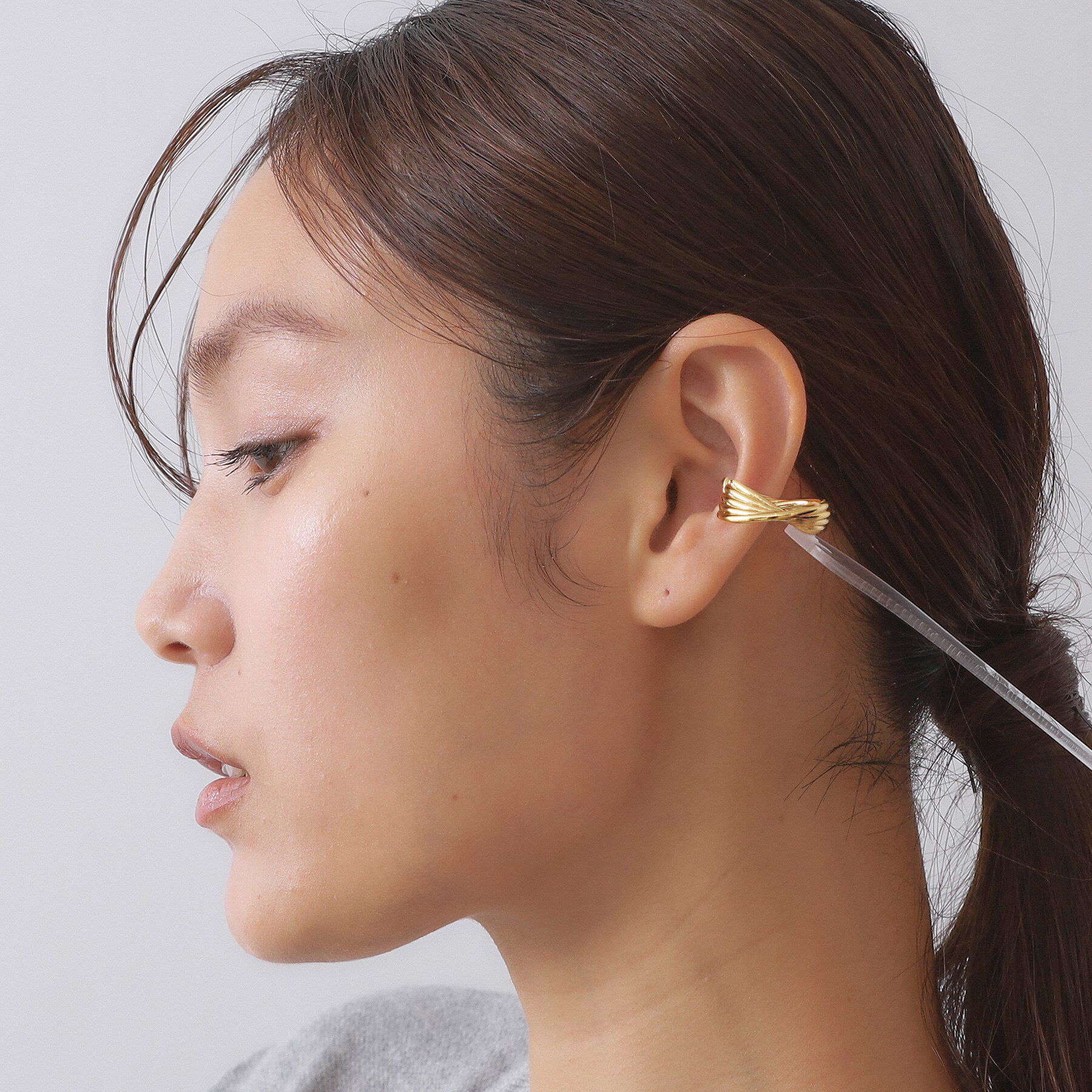 OPAQUE.CLIP「メタルレイヤード風イヤーカフ」|イヤリング|