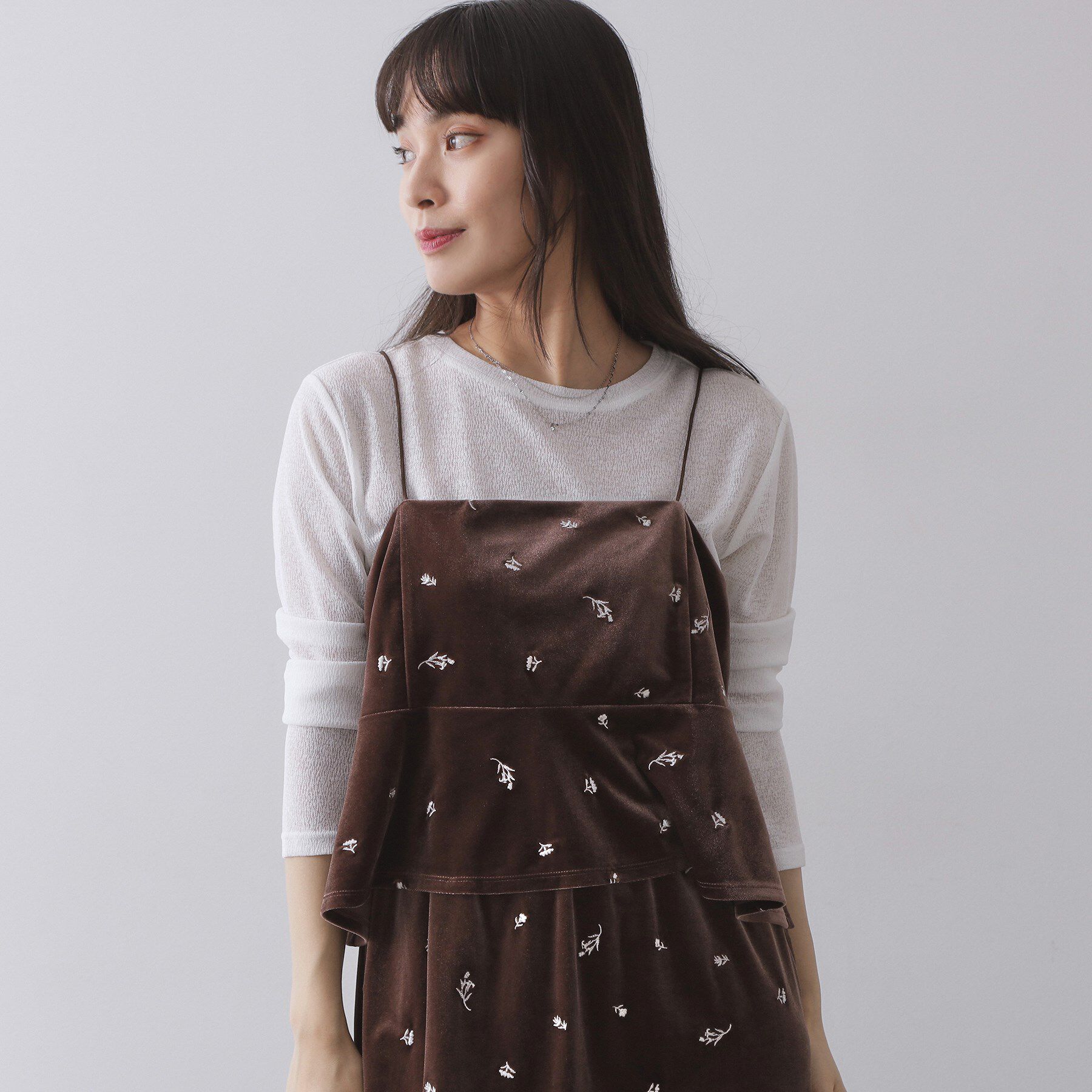 OPAQUE.CLIP「ベロアキャミ/セットアップ対応可【洗濯機OK】」|シャツ・ブラウス|