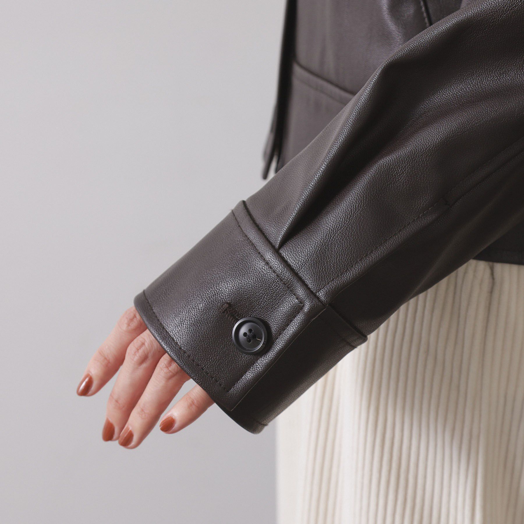 OPAQUE.CLIP「シンセティックレザー調ブルゾン【洗える】」|ブルゾン・スタジャン|