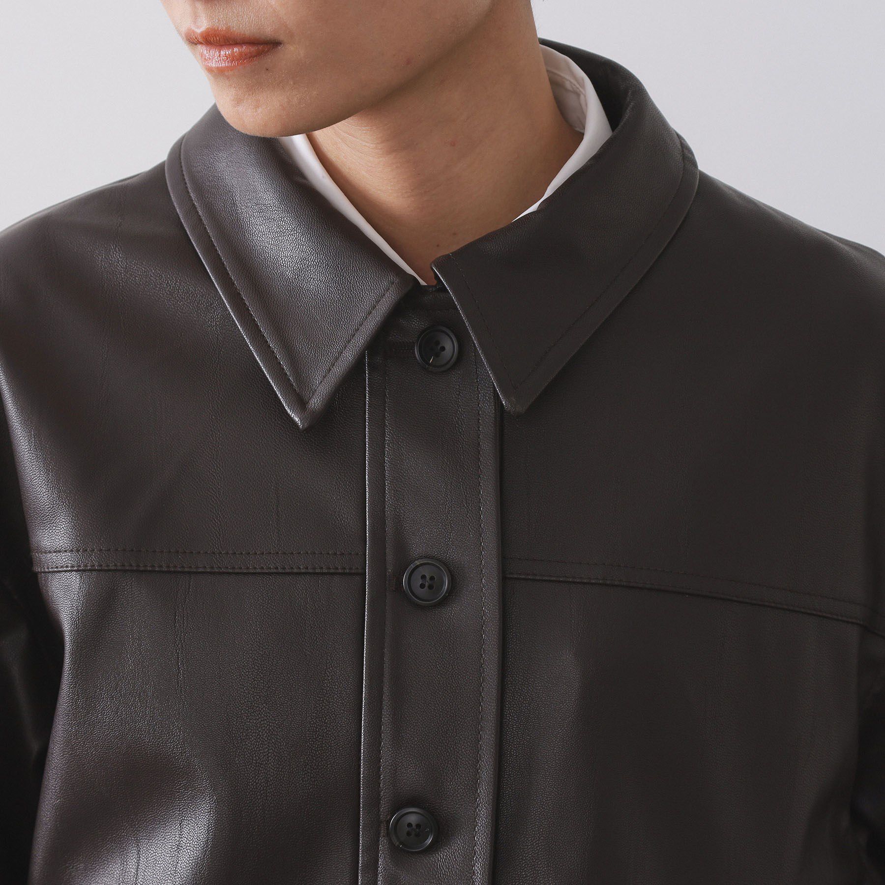 OPAQUE.CLIP「シンセティックレザー調ブルゾン【洗える】」|ブルゾン・スタジャン|