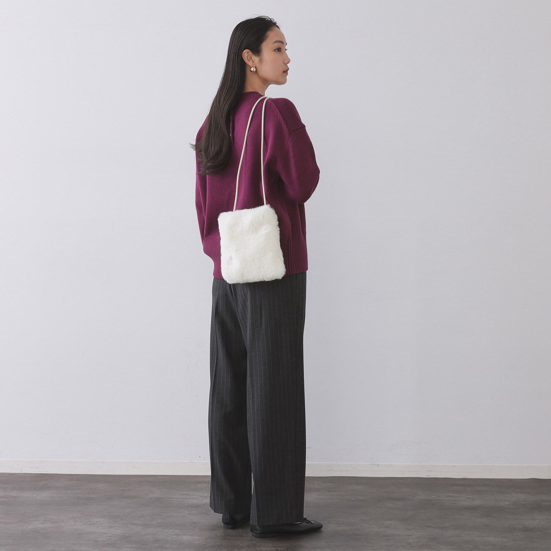 OPAQUE.CLIP「【11色展開】フェイクファースクエアミニポシェット」|ショルダー・メッセンジャー|