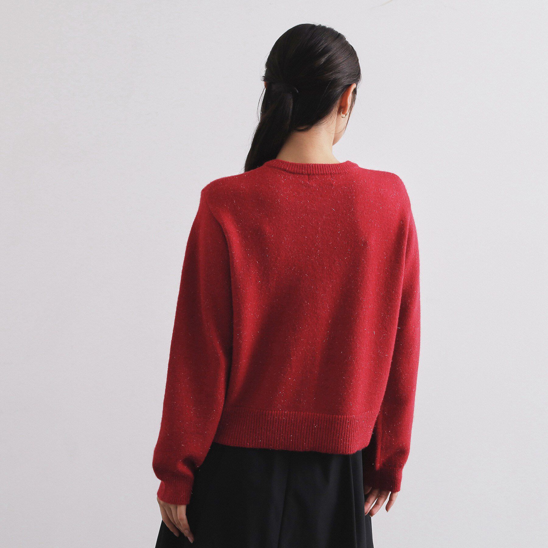 OPAQUE.CLIP「金ボタンラメニットカーディガン【洗濯機OK】」|カーディガン|