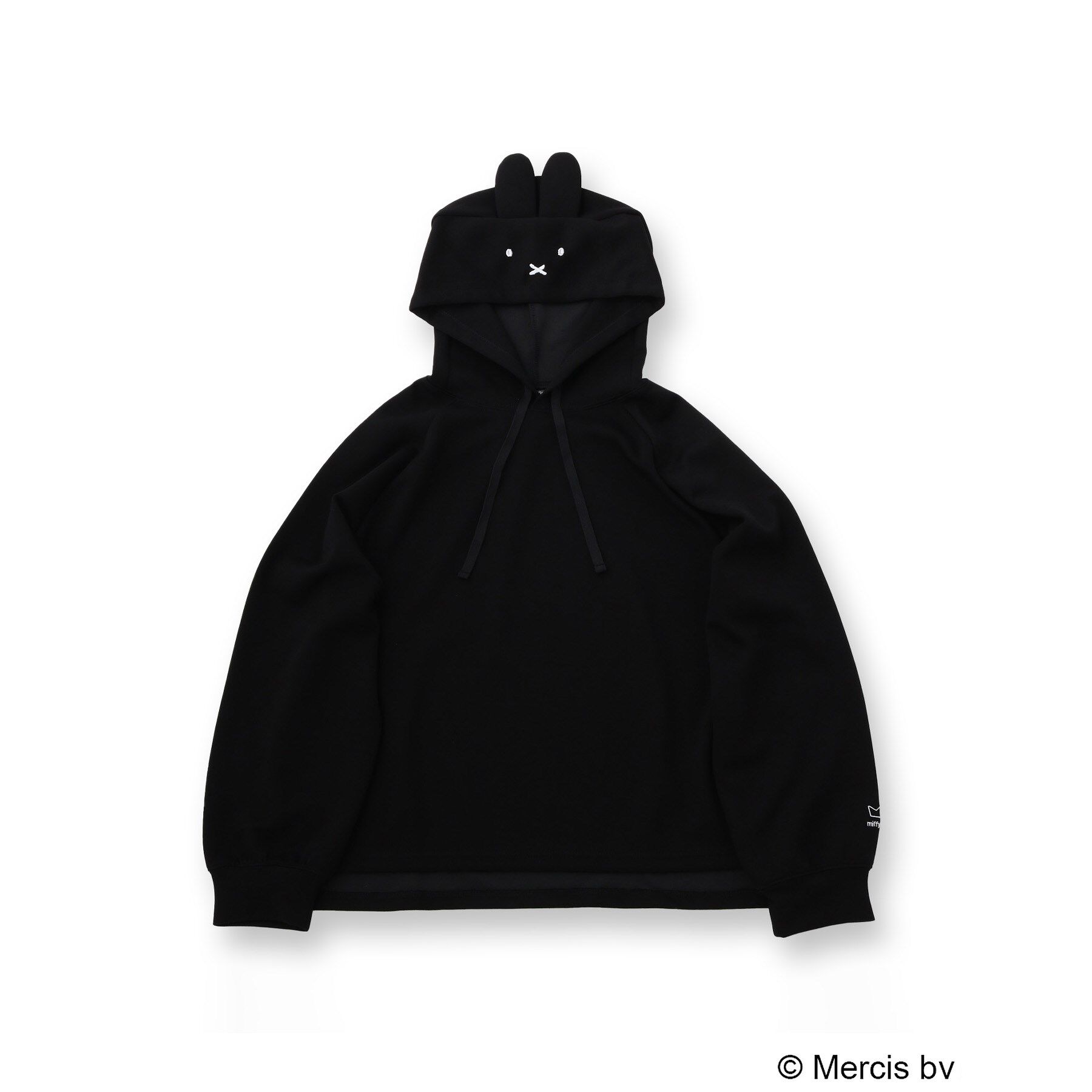 OPAQUE.CLIP「【コラボ】miffy ｘ OPAQUE.CLIP ポイント刺しゅう入りフーディー」|パーカー|ブラック(019)