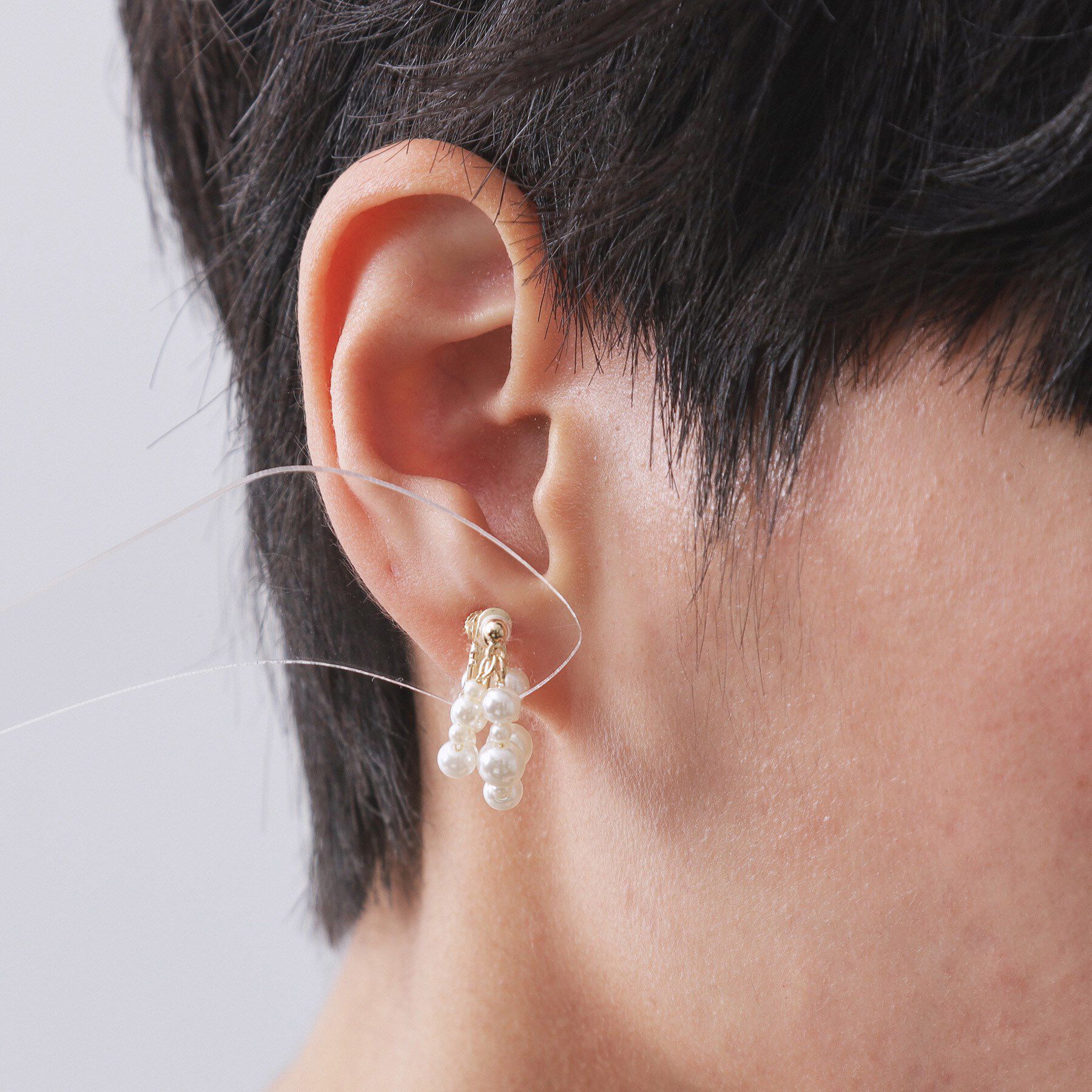 OPAQUE.CLIP「フェイクパールリングイヤリング」|イヤリング|