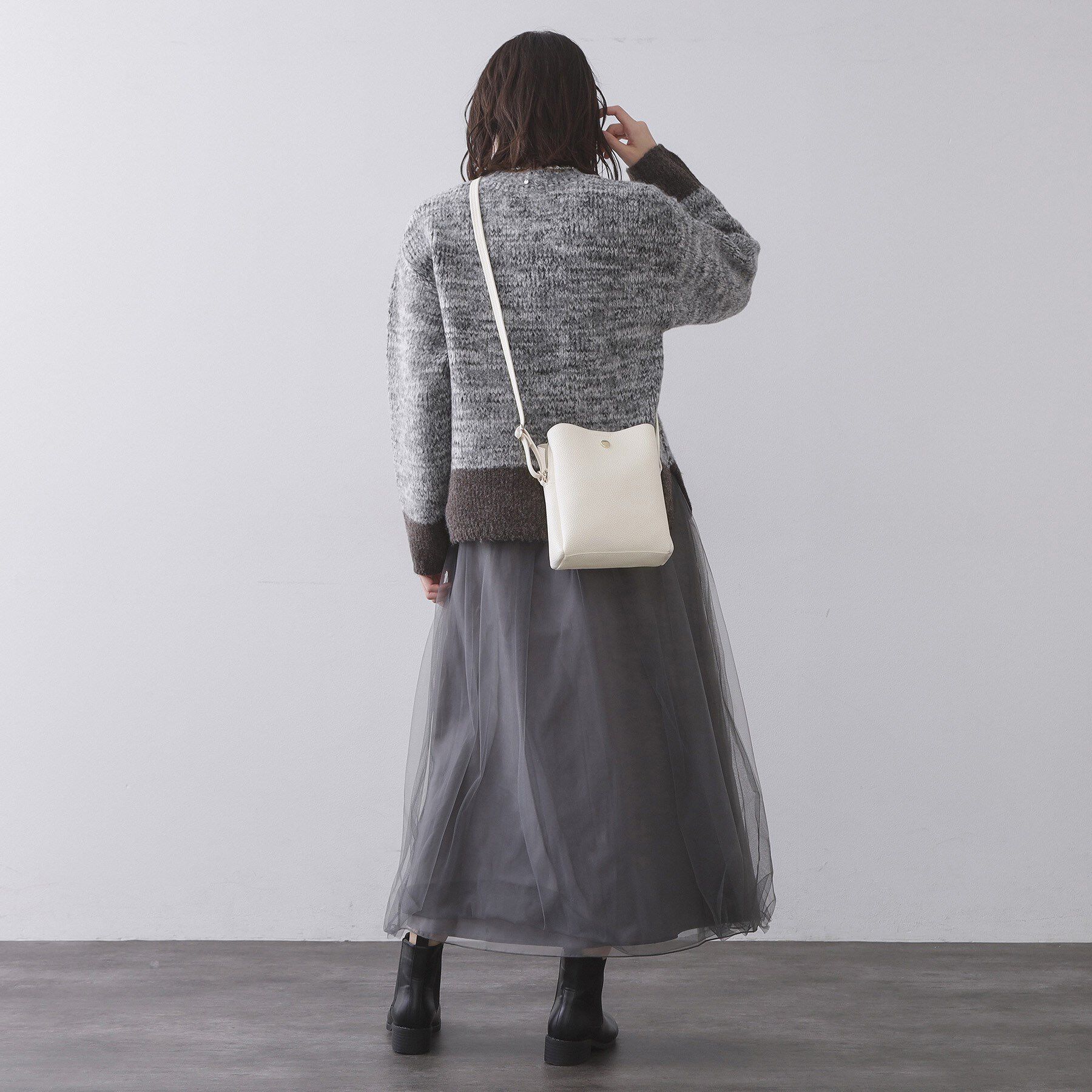 OPAQUE.CLIP「シュリンク合皮3層ミニショルダーバッグ【軽量／長さ調整可能】」|ショルダー・メッセンジャー|