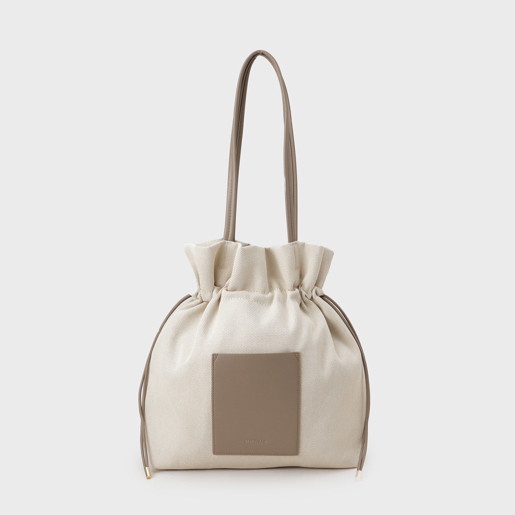 OPAQUE.CLIP「素材アソートドロストデザイン巾着トートバッグ【A4サイズ対応】」|トートバッグ|