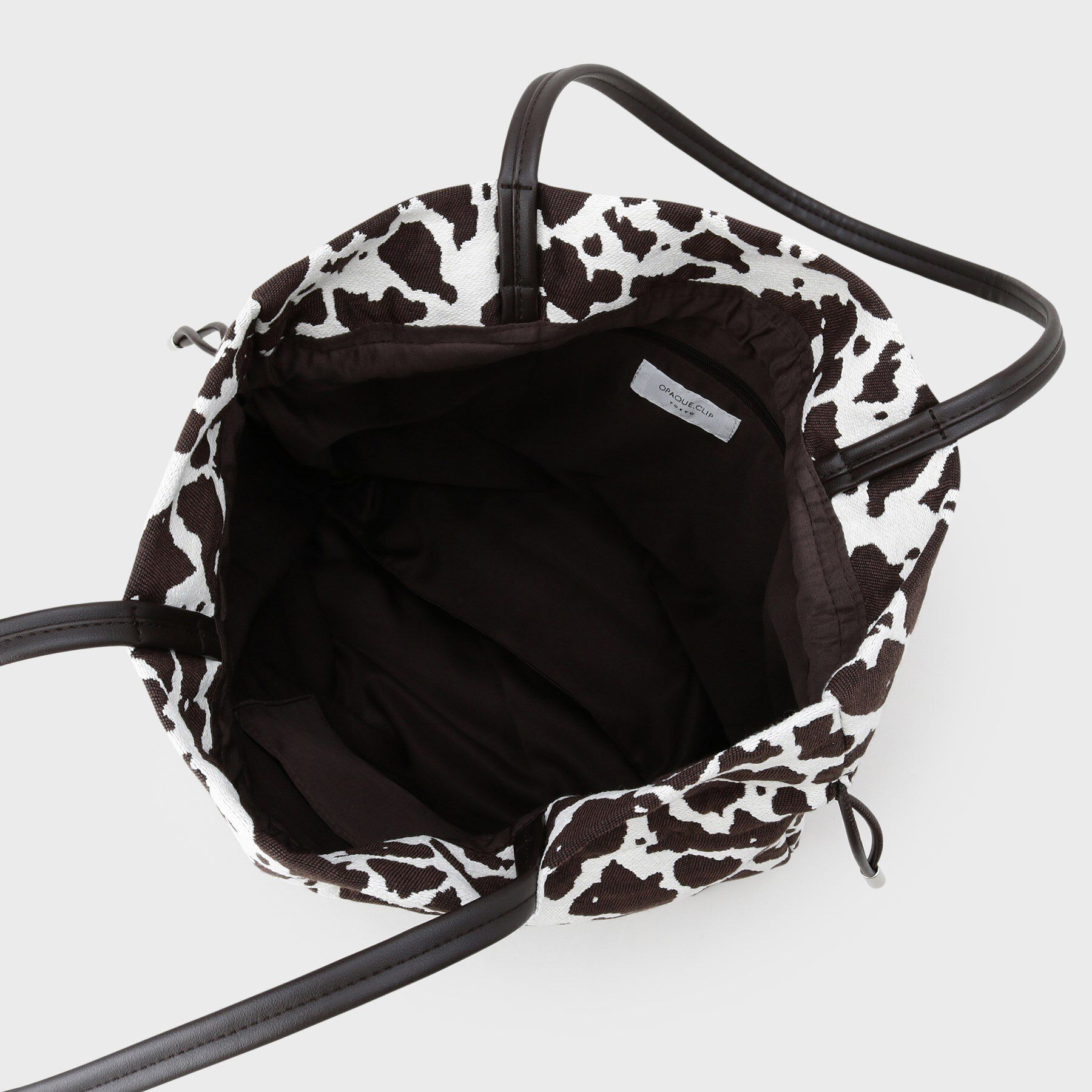 OPAQUE.CLIP「素材アソートドロストデザイン巾着トートバッグ【A4サイズ対応】」|トートバッグ|