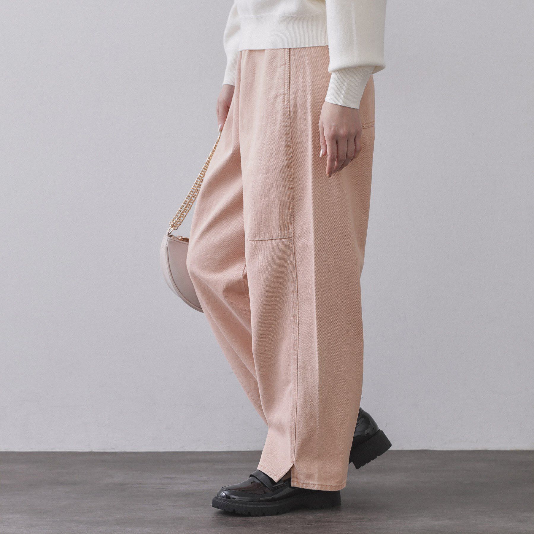 OPAQUE.CLIP「カーブシルエットカラーデニム【洗濯機OK】」|デニム|