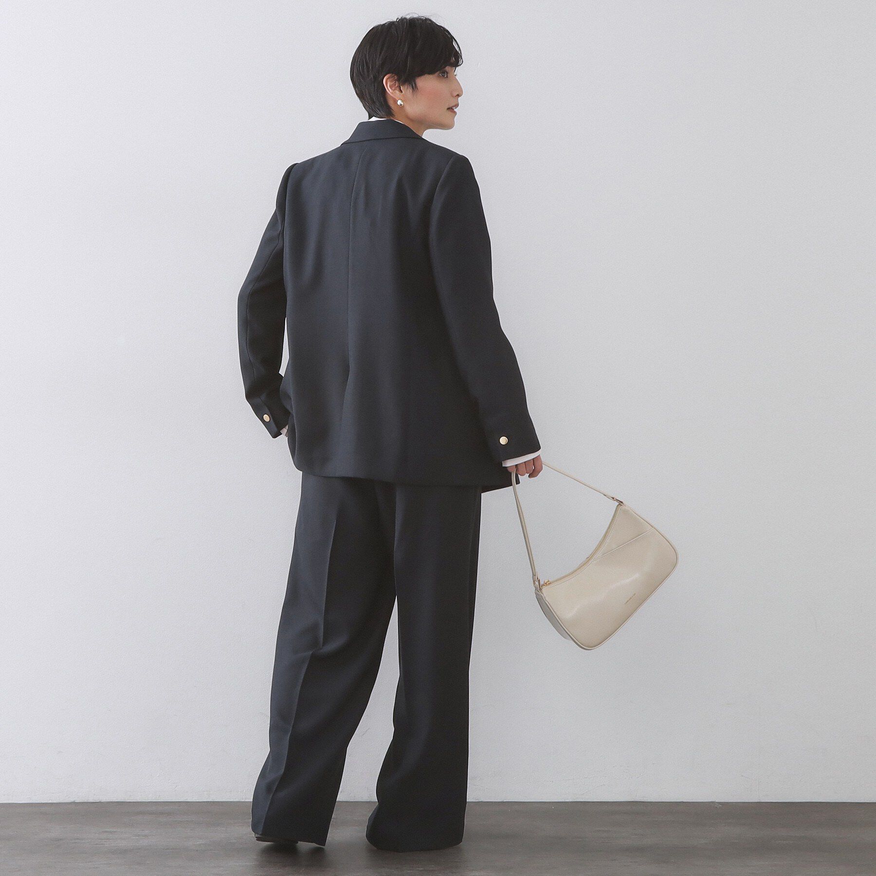 OPAQUE.CLIP「金ボタンダブルブレストテーラードジャケット/セットアップ対応【洗える】《S～LL》」|テーラードジャケット|