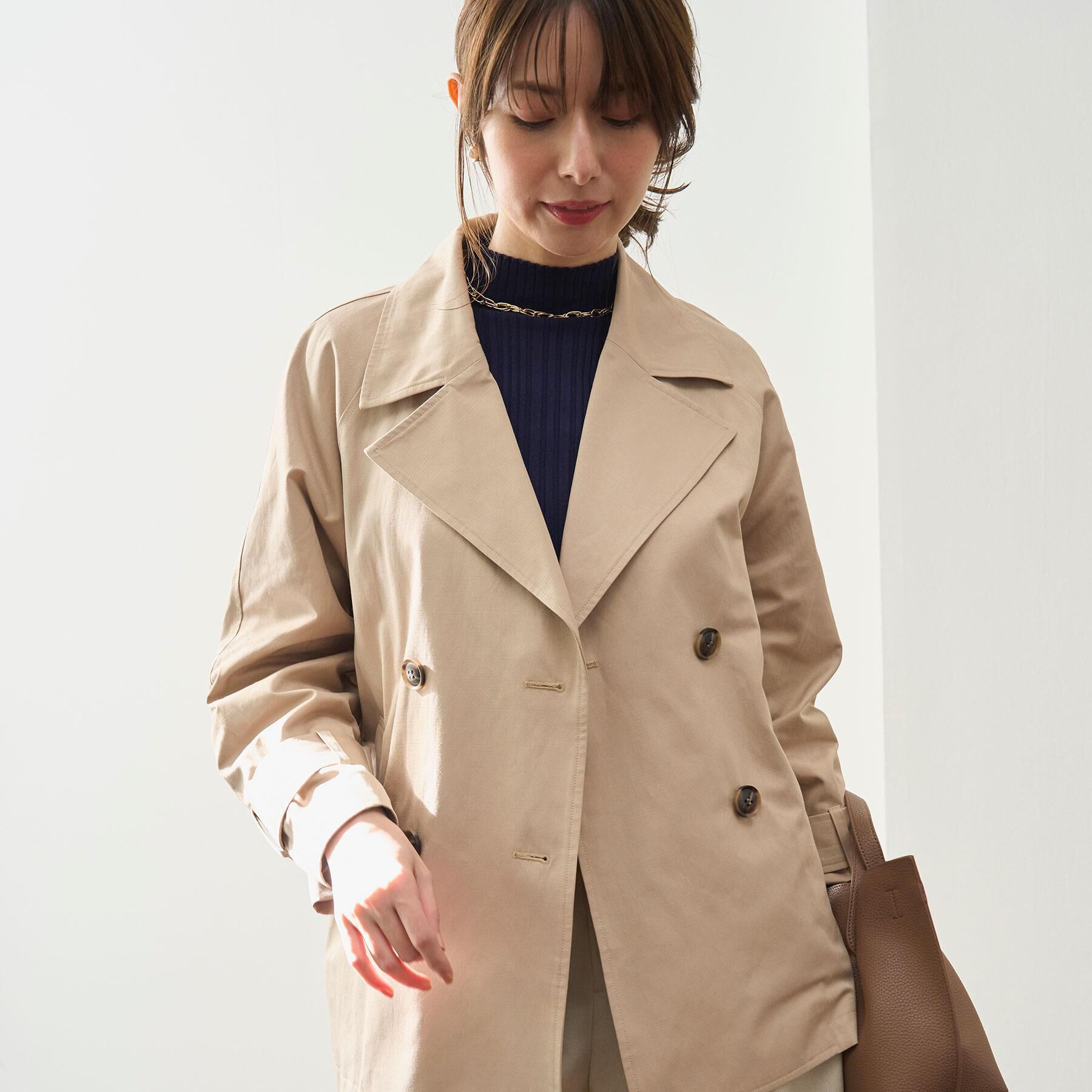 OPAQUE.CLIP「ミドルトレンチコート【洗濯機OK】」|トレンチコート|