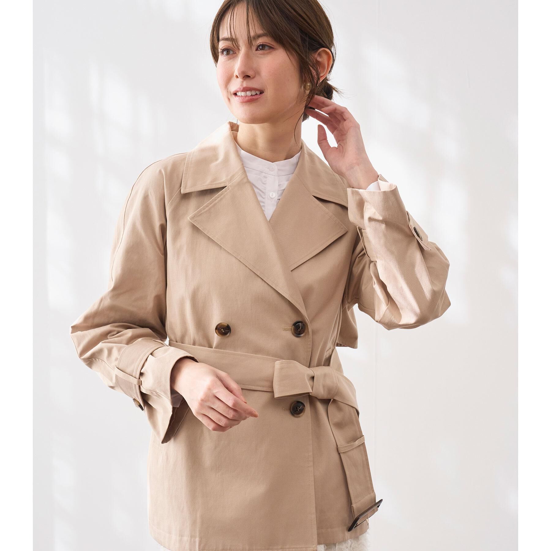OPAQUE.CLIP「ミドルトレンチコート【洗濯機OK】」|トレンチコート|