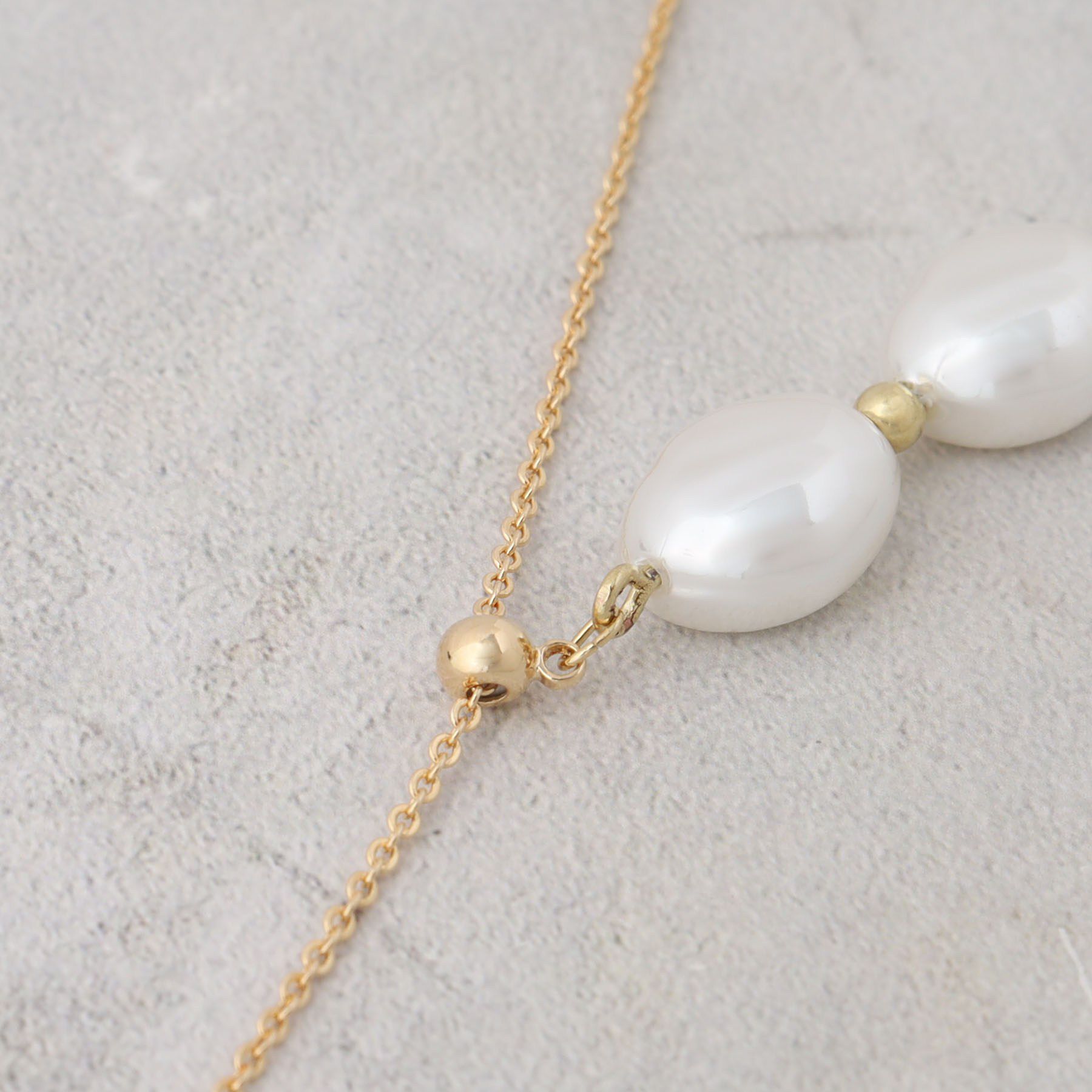 OPAQUE.CLIP「3連パール調ビーズデザインネックレス」|ネックレス|