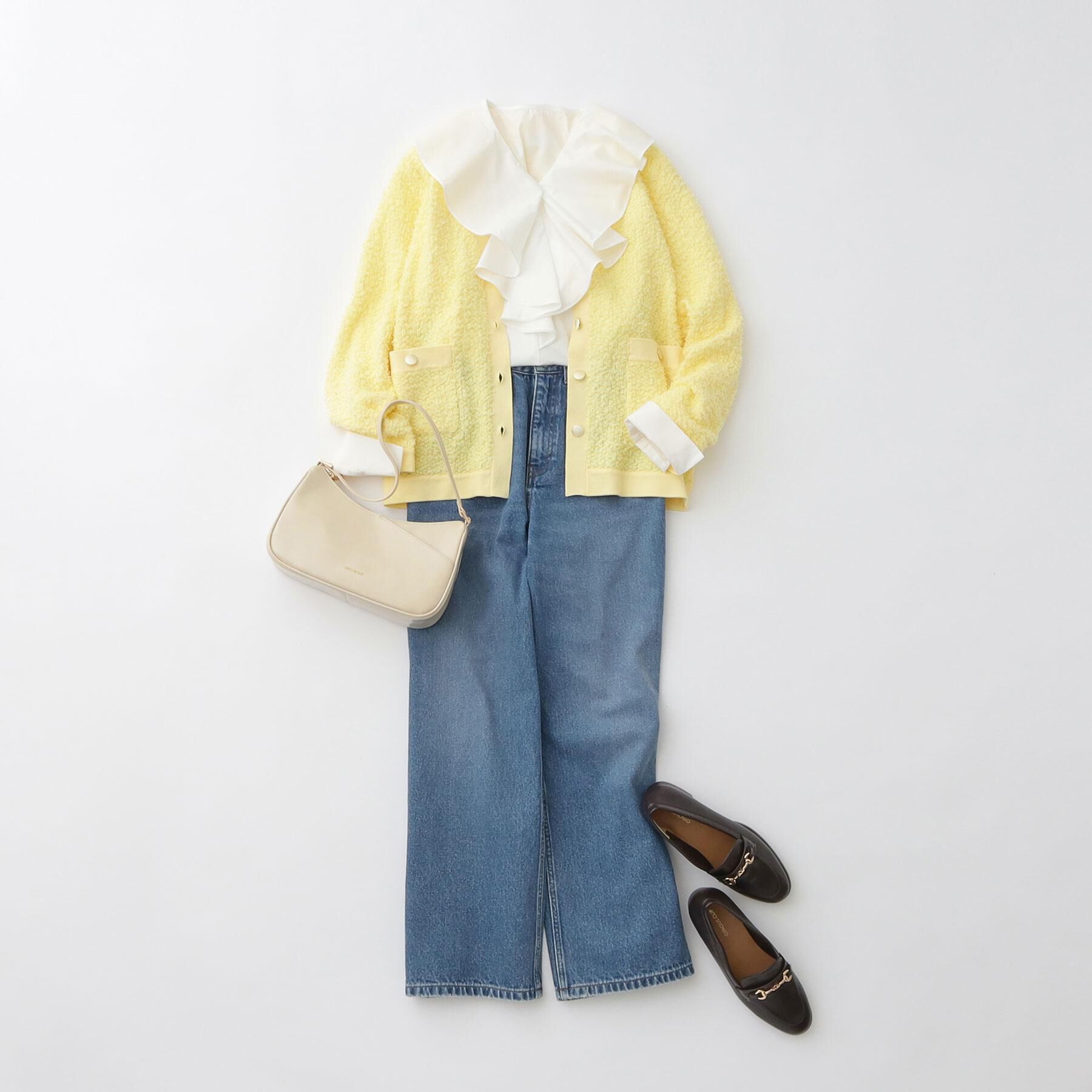 OPAQUE.CLIP「ワイドストレートデニムパンツ【洗濯機OK】《S～LL》」|デニム|