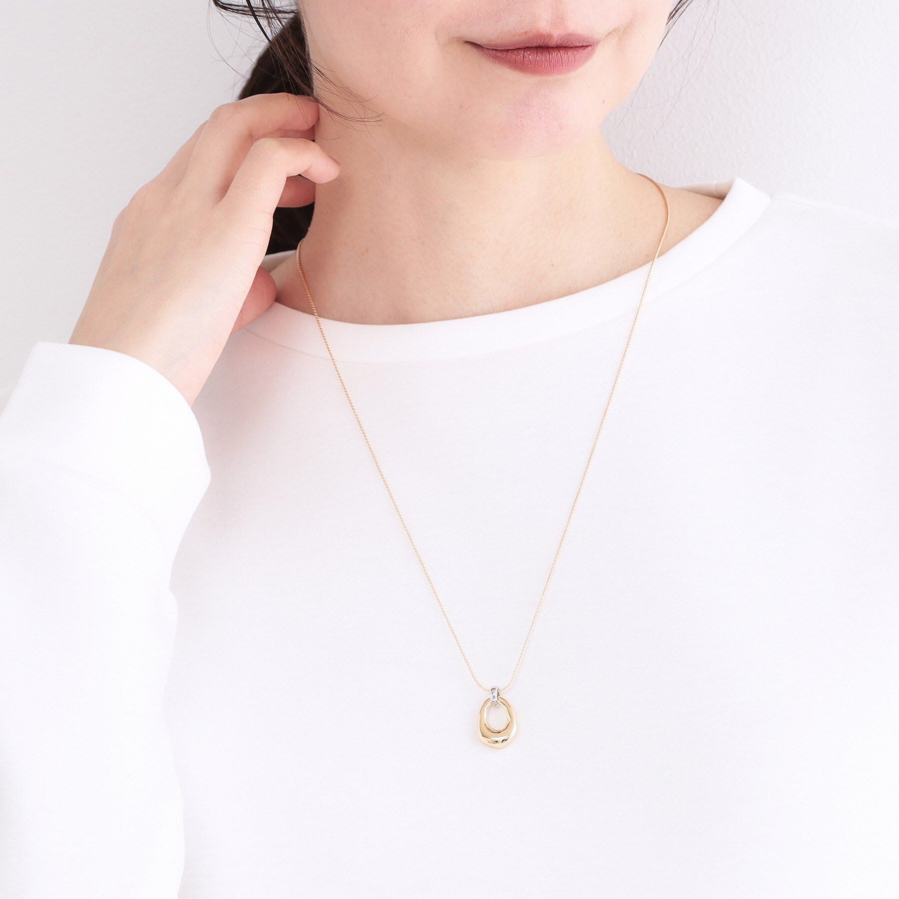 OPAQUE.CLIP「メタルカラー スライドネックレス」|ネックレス|