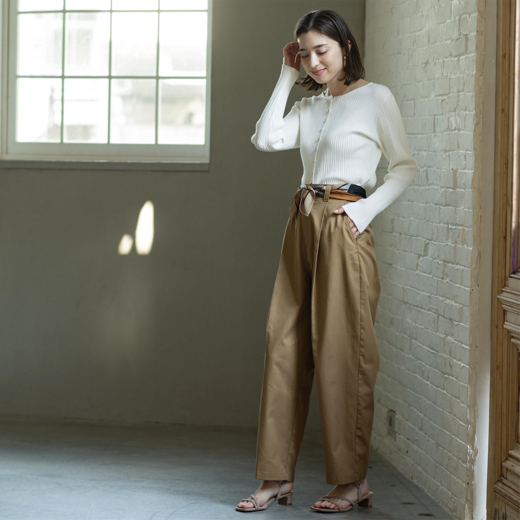 OPAQUE.CLIP「バレルレッグチノパンツ【洗濯機OK】」|その他|