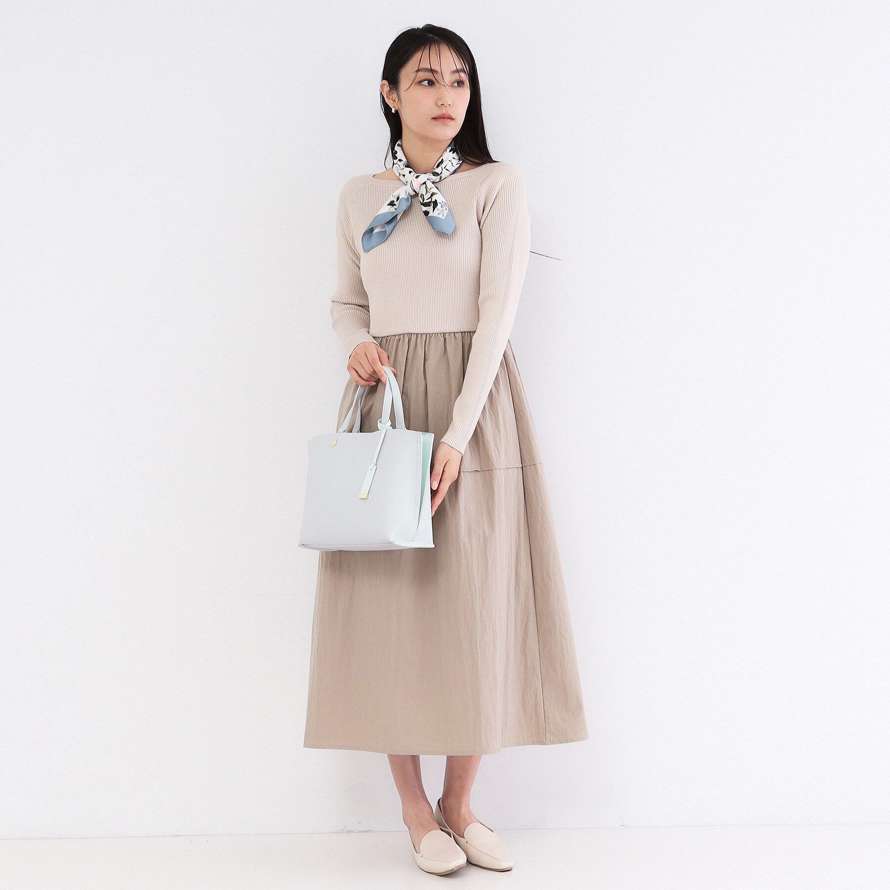 OPAQUE.CLIP「名品バイカラーミドルトート」|トートバッグ|