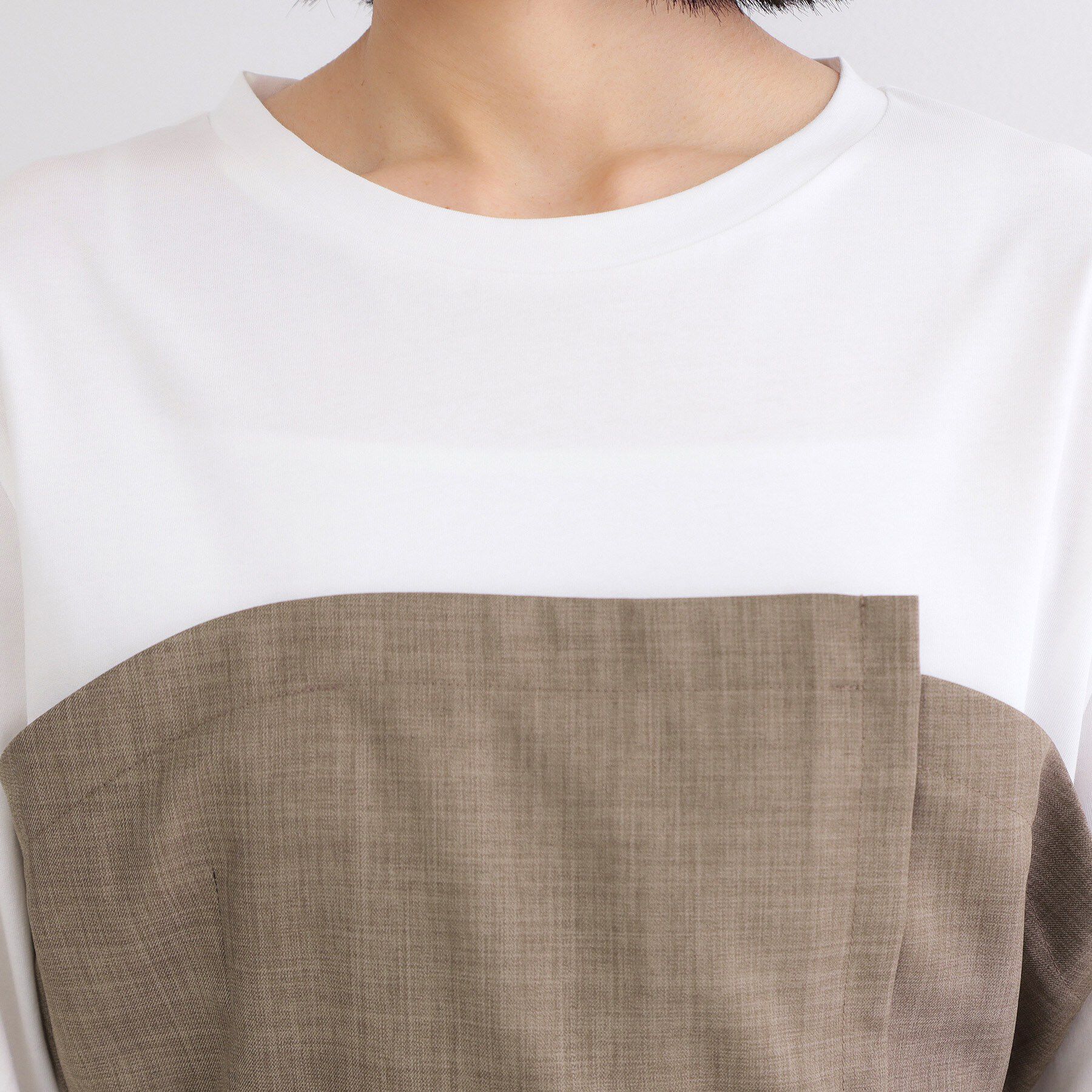 OPAQUE.CLIP「ビスチェドッキングカットソー【洗濯機OK】」|Tシャツ・カットソー|