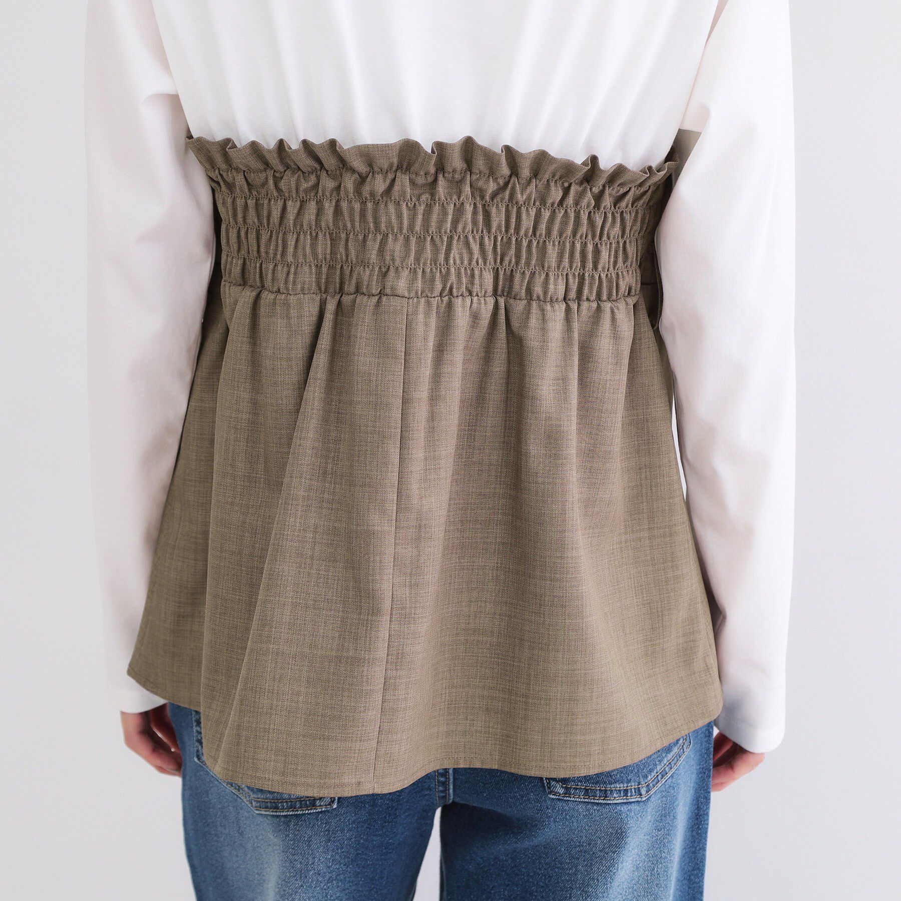 OPAQUE.CLIP「ビスチェドッキングカットソー【洗濯機OK】」|Tシャツ・カットソー|