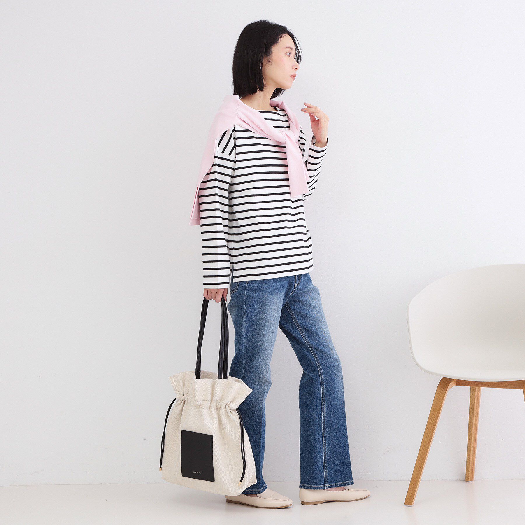 OPAQUE.CLIP「ボーダートップス【洗濯機OK】」|Tシャツ・カットソー|