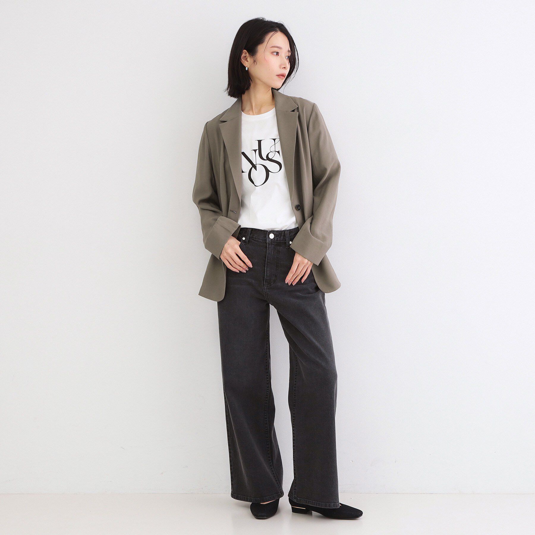 OPAQUE.CLIP「シングルテーラードジャケット【洗える/裏地なし】」|テーラードジャケット|