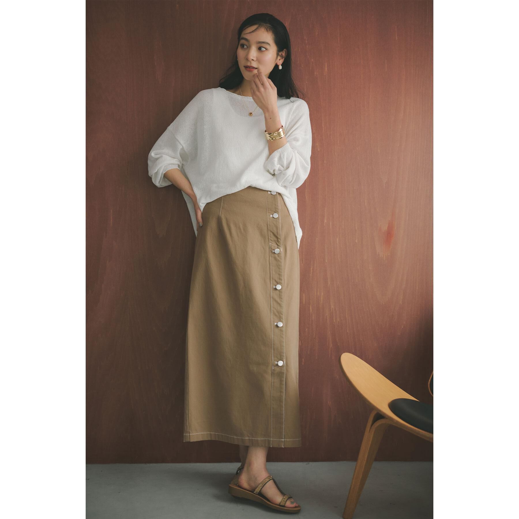 OPAQUE.CLIP「麻混リラクシーニット【洗濯機OK】」|ニット・セーター|