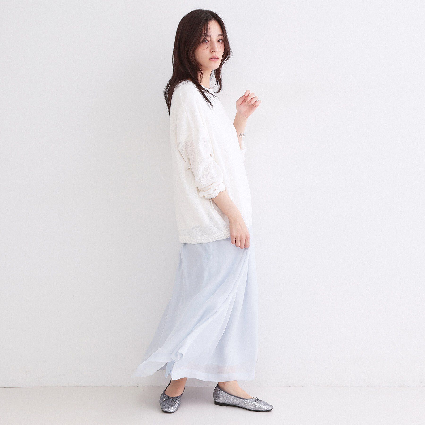 OPAQUE.CLIP「麻混リラクシーニット【洗濯機OK】」|ニット・セーター|