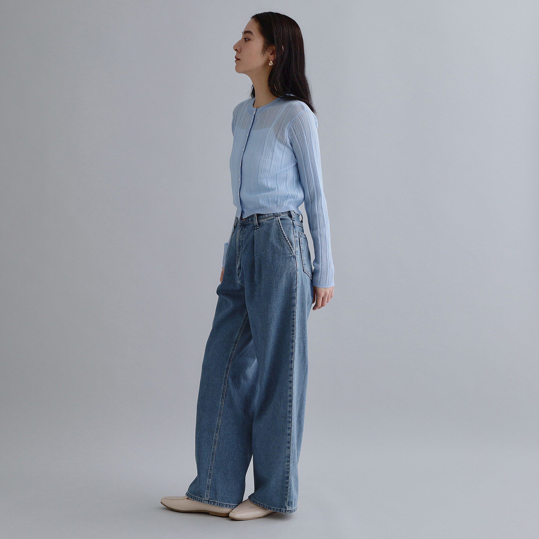 OPAQUE.CLIP「【Wrangler／ラングラー】ランチャーワイドデニムパンツ」|デニム|