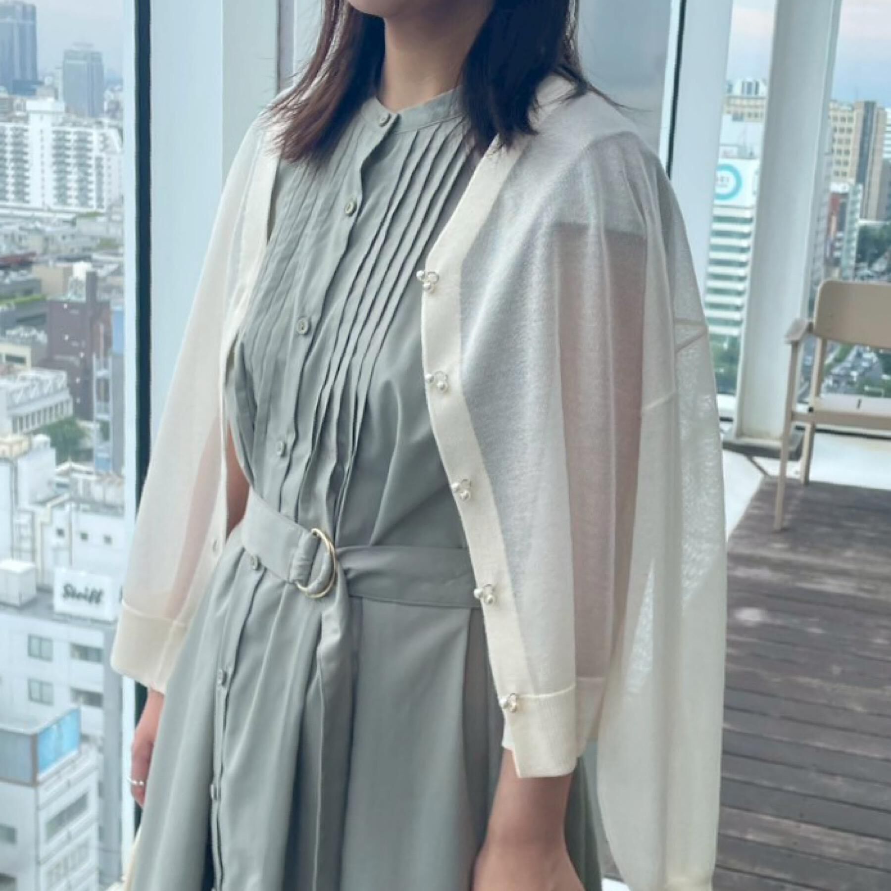 Couture broach「【Aライン・細見え】フロントタックシャツワンピース」|ワンピース|