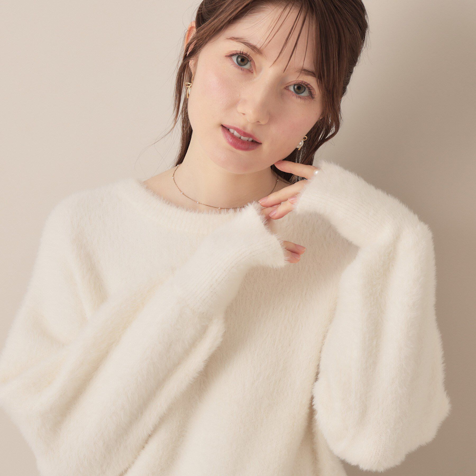 Couture broach「【ふわふわ/前後2WAY】フェザーカーディトップス」|カーディガン|