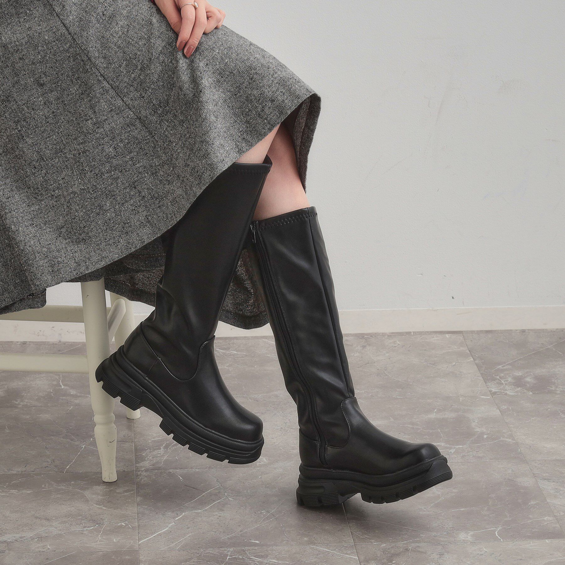 Couture broach「ストレッチロングブーツ」|ショートブーツ|