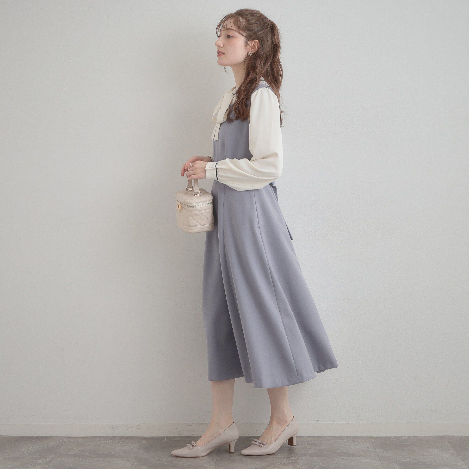 Couture broach「【洗える・ハレの日・通勤】ハートネック フレアージャンスカ」|ワンピース|