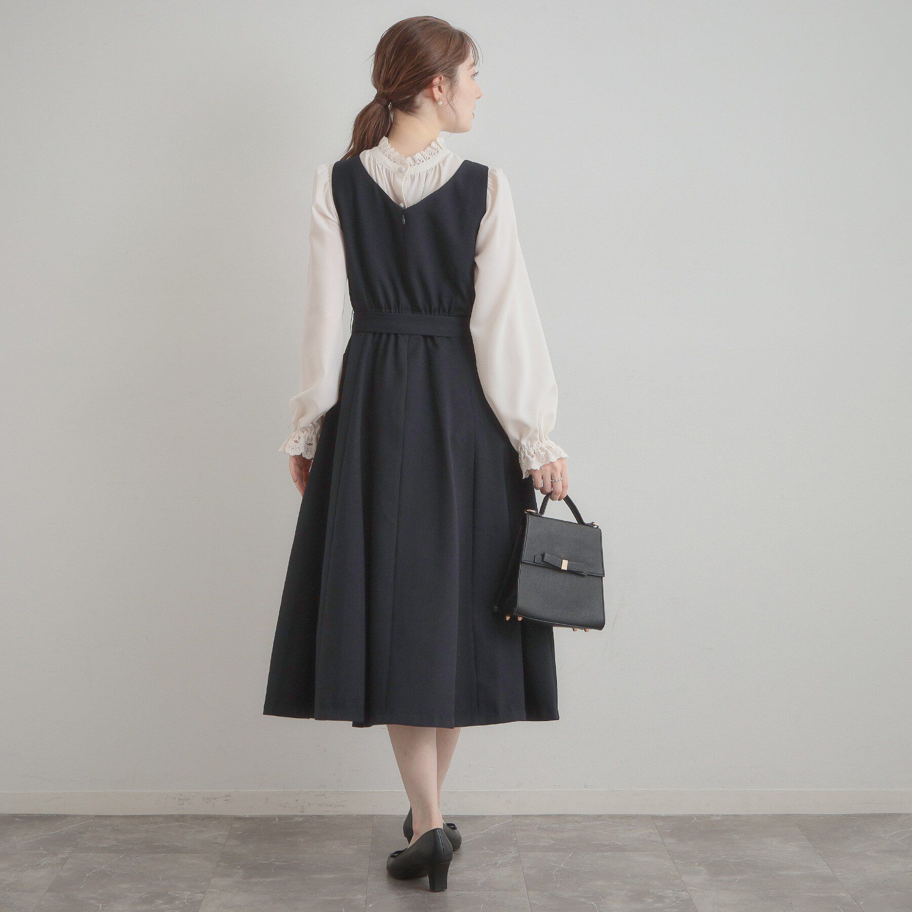 Couture broach「【洗える・ハレの日・通勤】ハートネック フレアージャンスカ」|ワンピース|