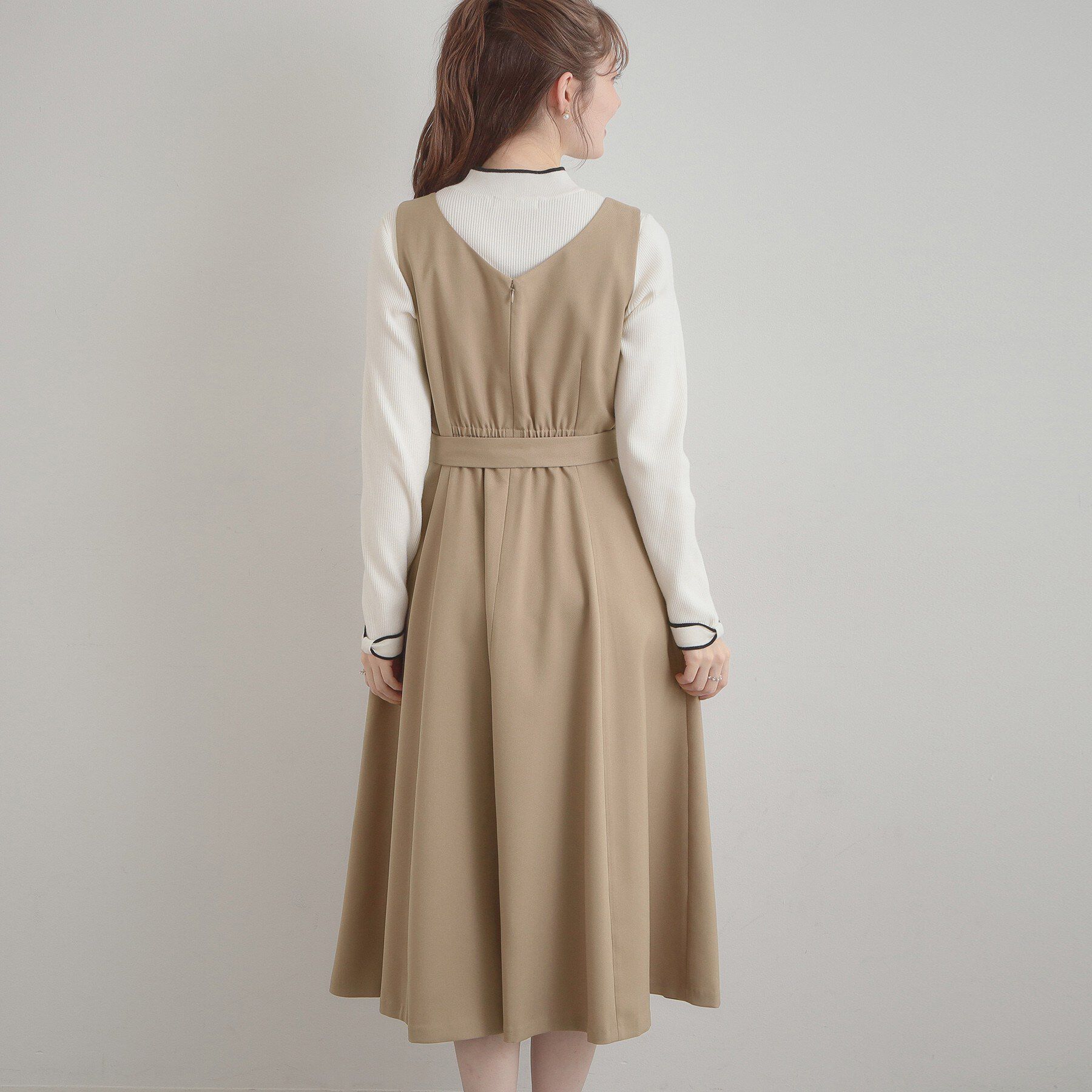 Couture broach「【洗える・ハレの日・通勤】ハートネック フレアージャンスカ」|ワンピース|
