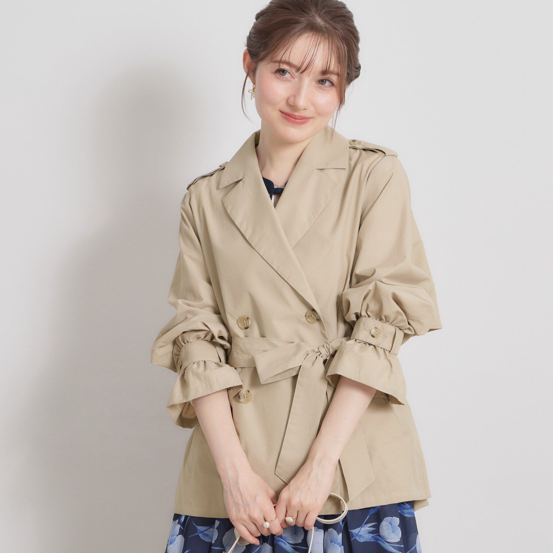 Couture broach「【撥水・洗える】ハーフ トレンチコート」|トレンチコート|